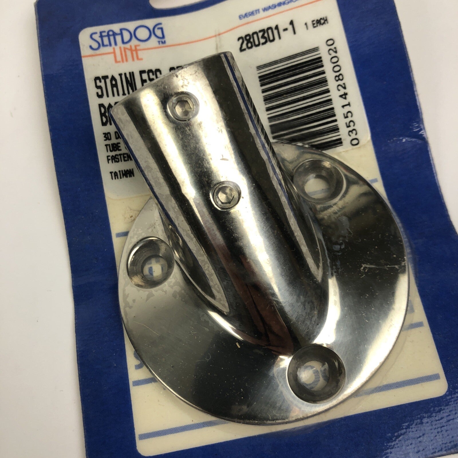 SEADOG Sea-Dog Line Marine 280301-1 1in-30deg Ss Round Base Rail Fitting - NEW