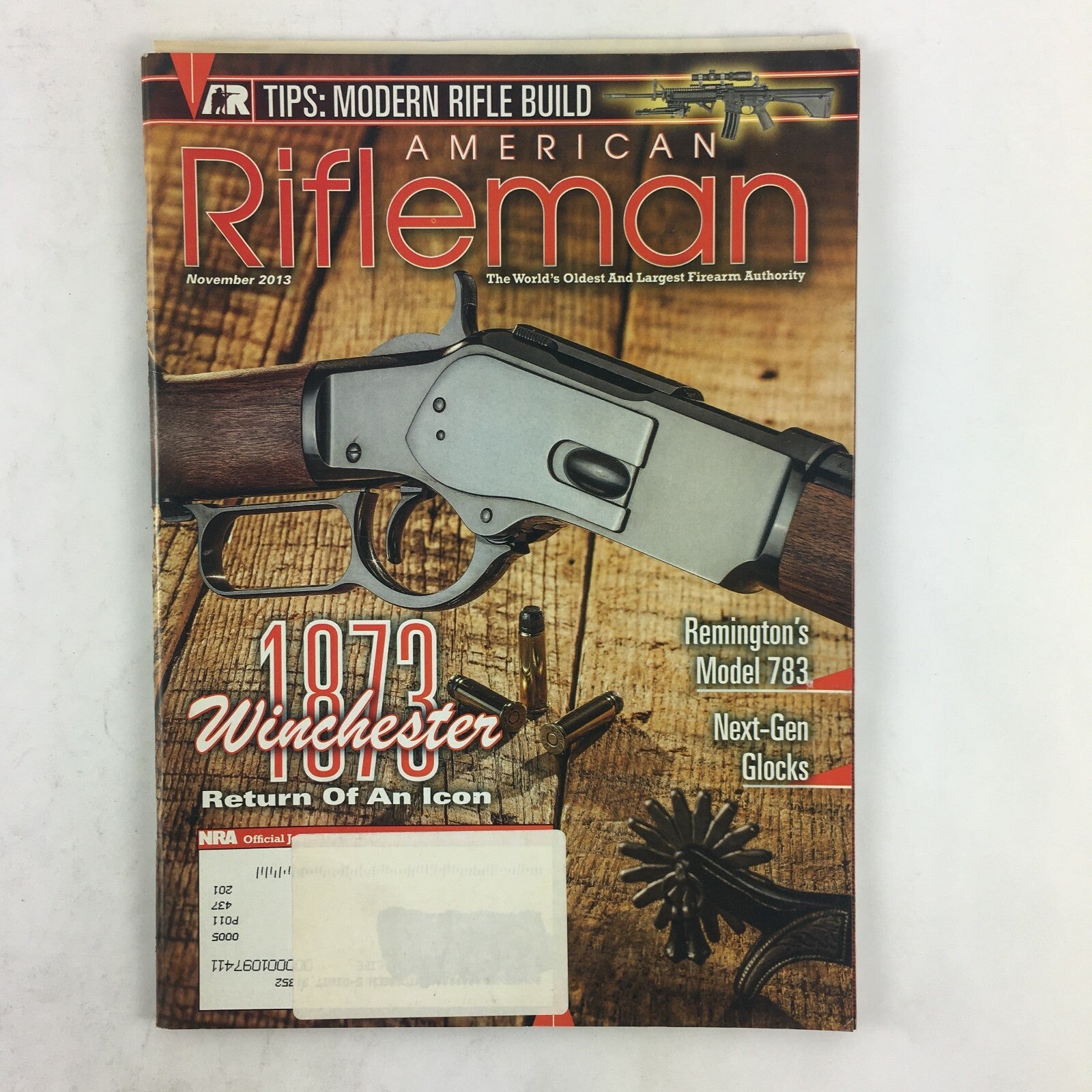 November 2013 American Rifleman Magazine 1873 Winchester Return of An Icon