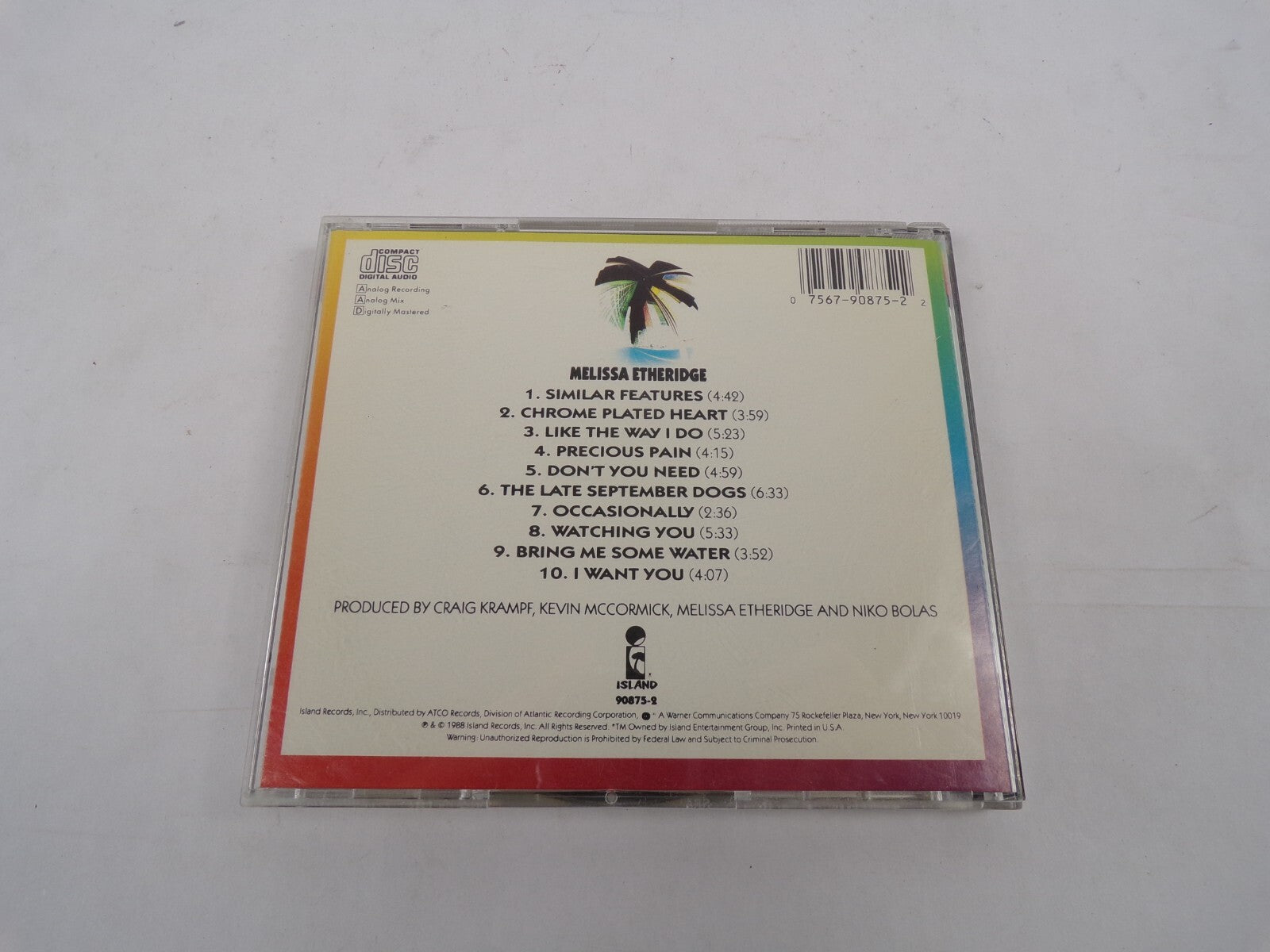 Melissa Etheridge Similar Features Chrome Plated Heart Like The Way I Do CD#30