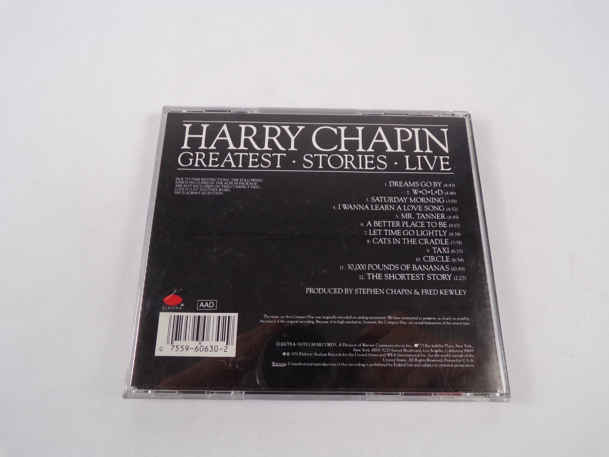 Harry Chapin Createst Stories Live Dreams Go By Saturday Morning I Wanna CD#46