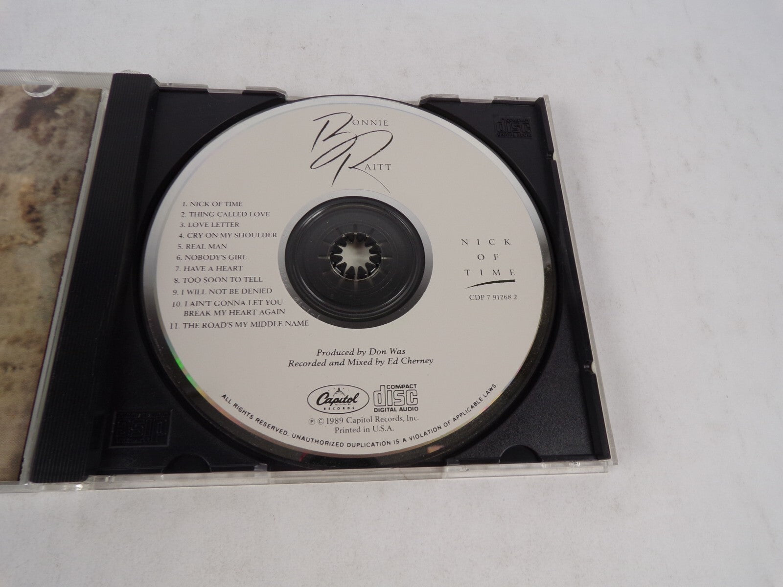 Bonnie Raitt Nick Of Time Thing Called Love Love Letter Cry On mY Shoulder CD#54