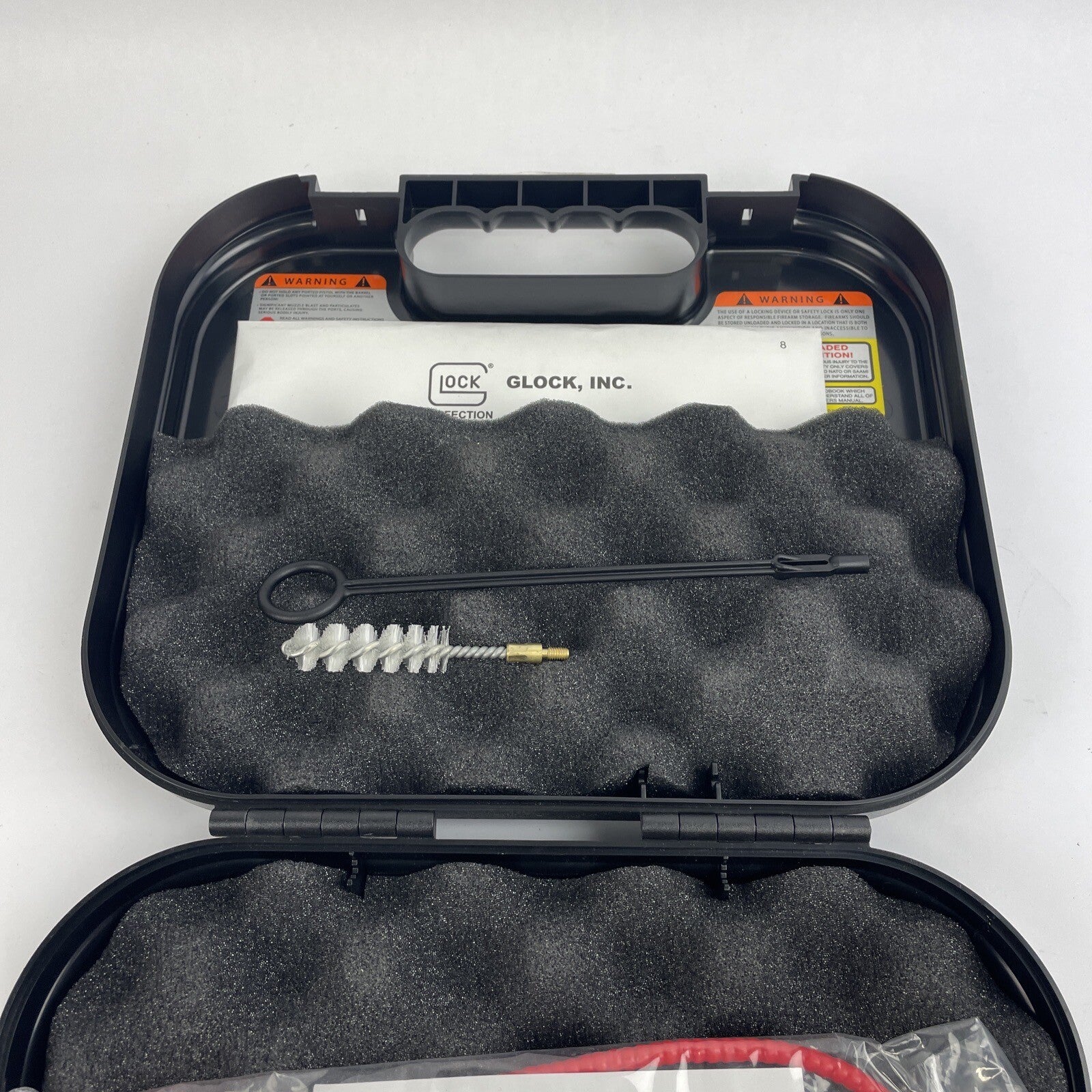 Glock Factory OEM Clam Shell Hard Pistol Case W/ Lock, Cleaning Brush, Manual