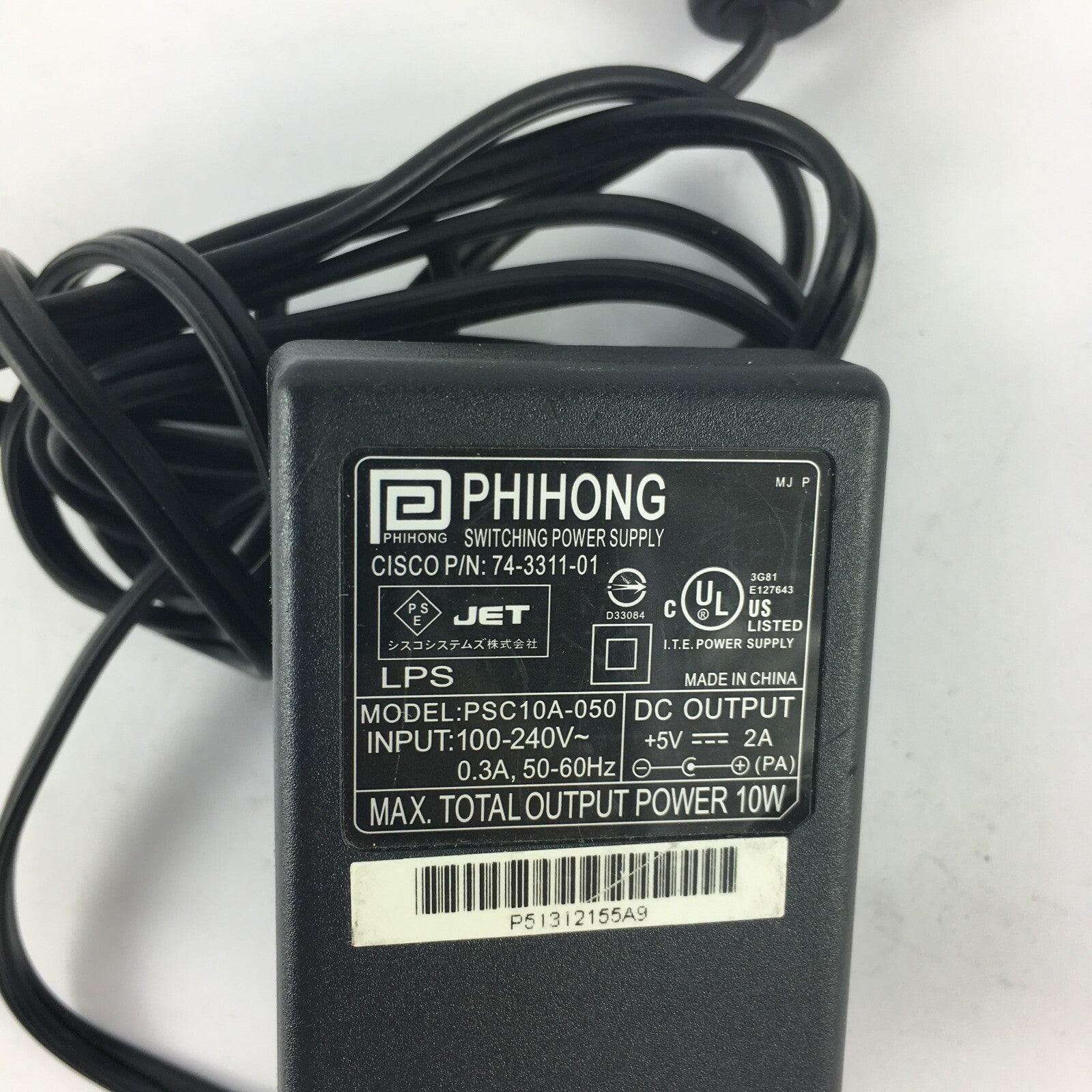 Genuine Phihong PSC10A-050 Output 5V 2A Power Supply Adapter A23