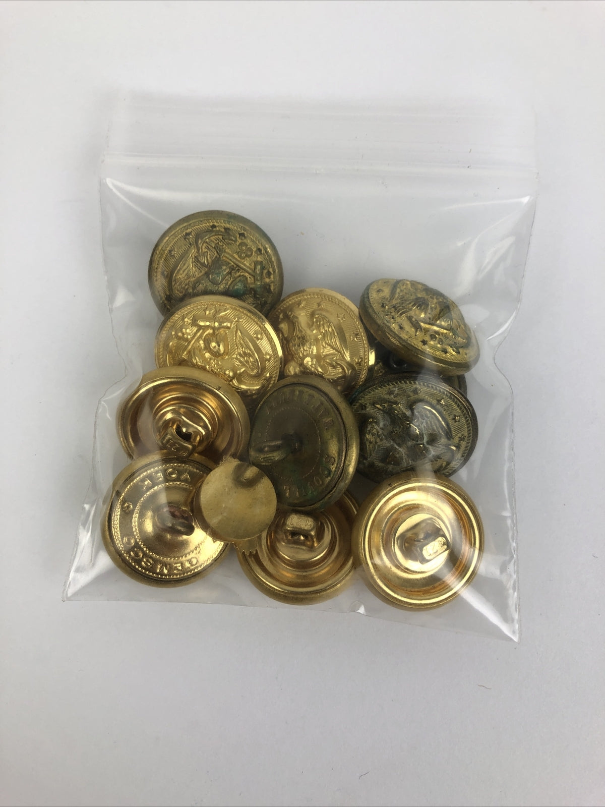 Vintage Mixed Lot of 12 Military US Army Dress Uniform Button WATERBURY CO. +