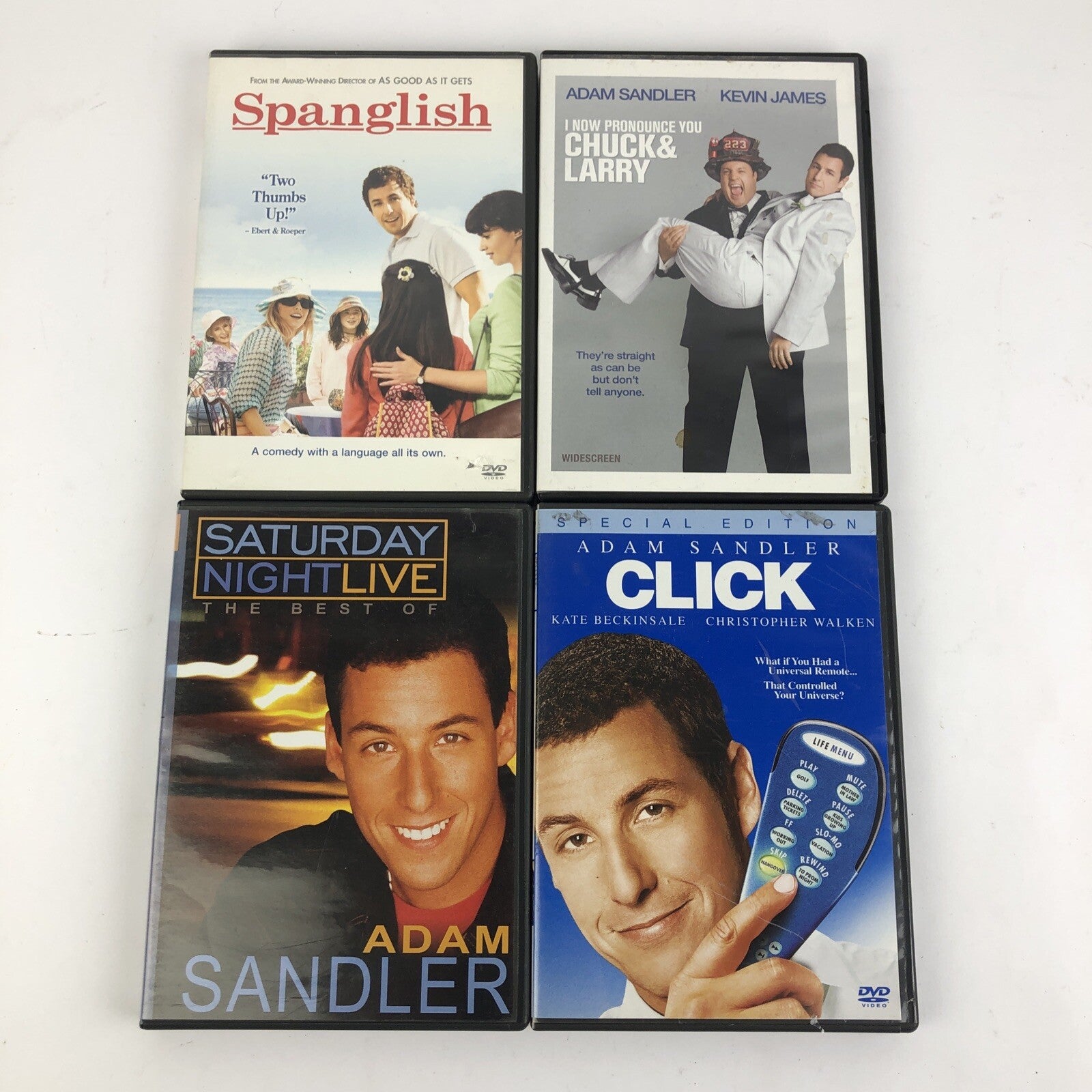ADAM SANDLER 4 x DVD LOT Best Of SNL: Spanglish , Chuck & Larry , Click - VGC