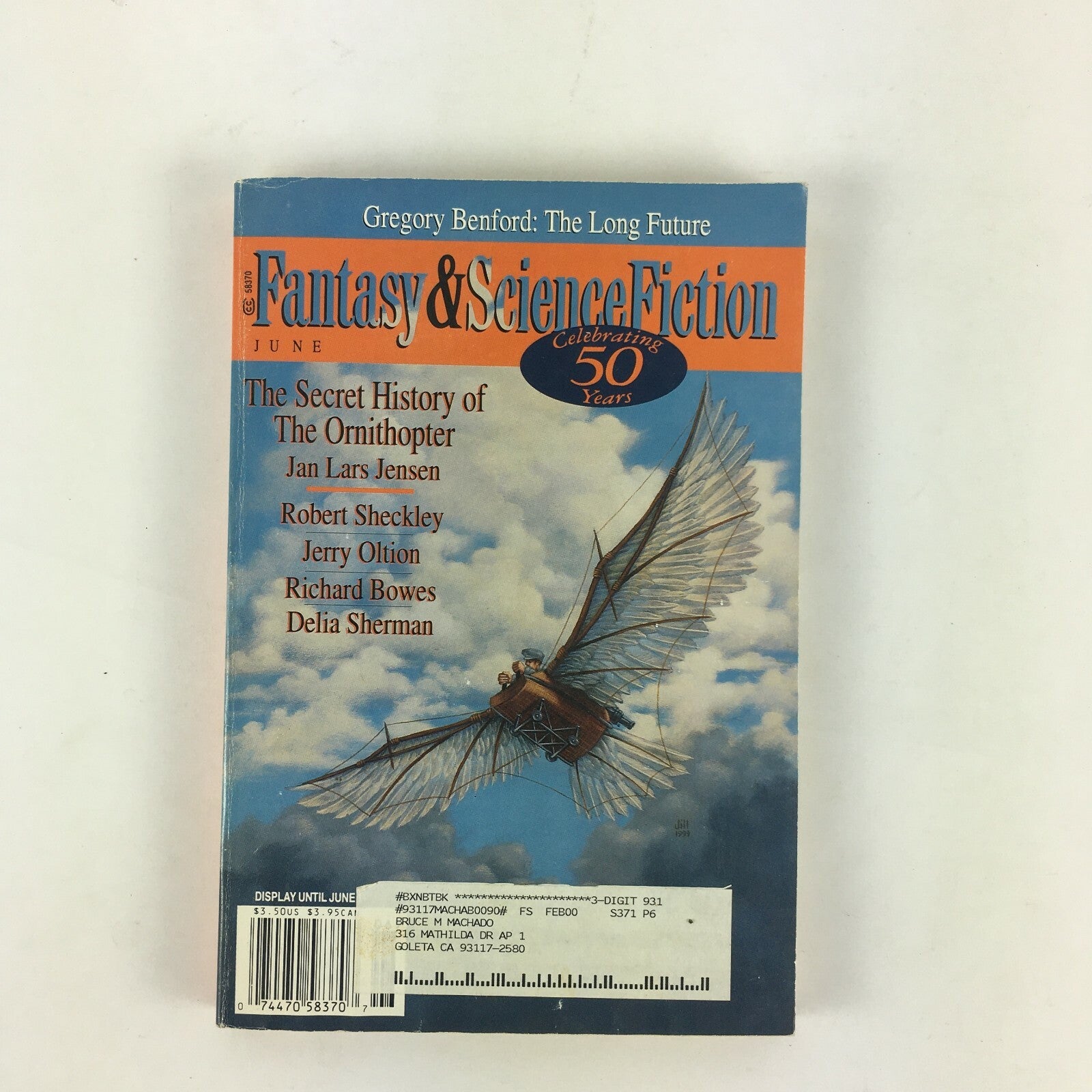June Fantasy & Science Fiction The Secret History of The Ornithopter Gregory