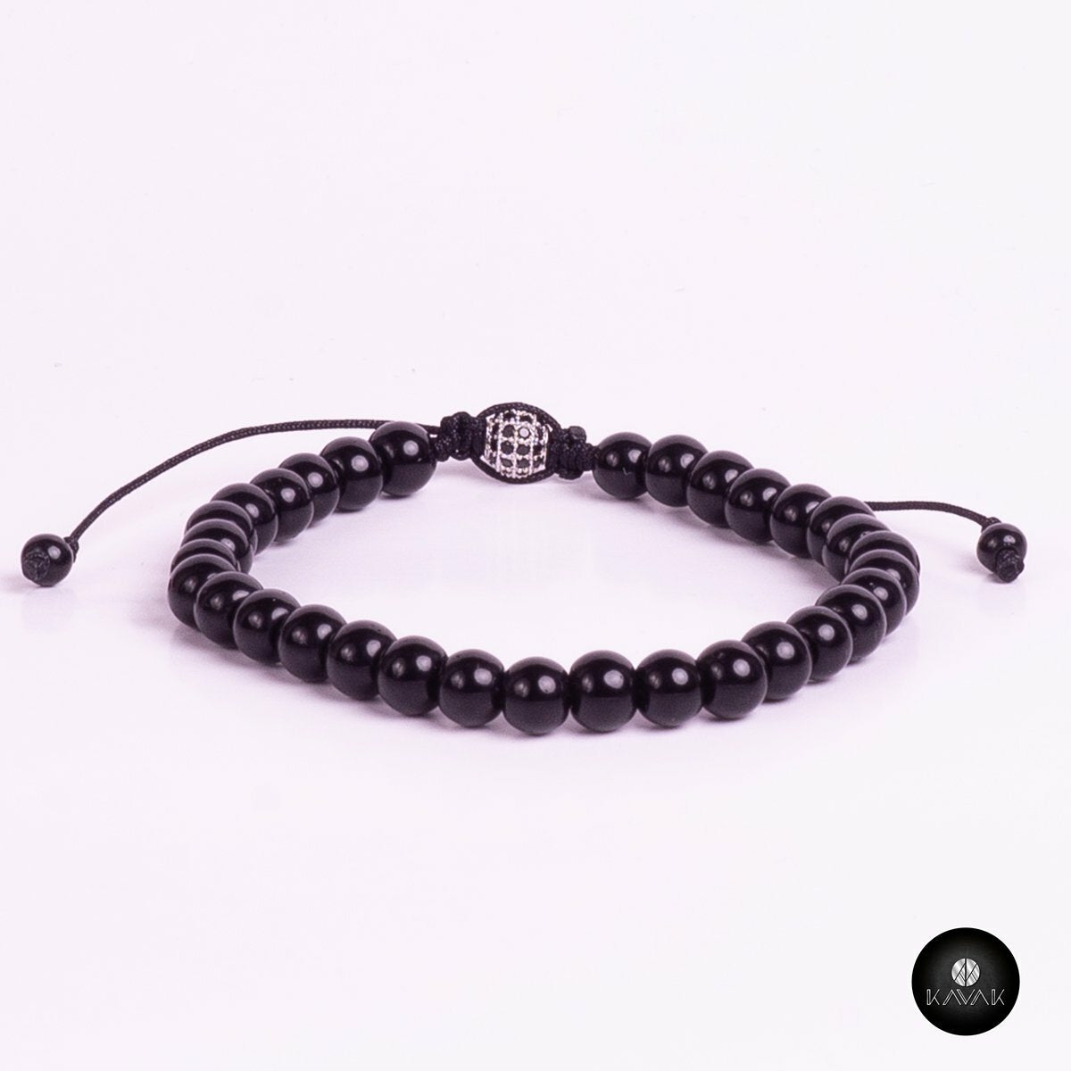 Kavak - Handmade Onyx Beads Adjustable Men's Bracelet