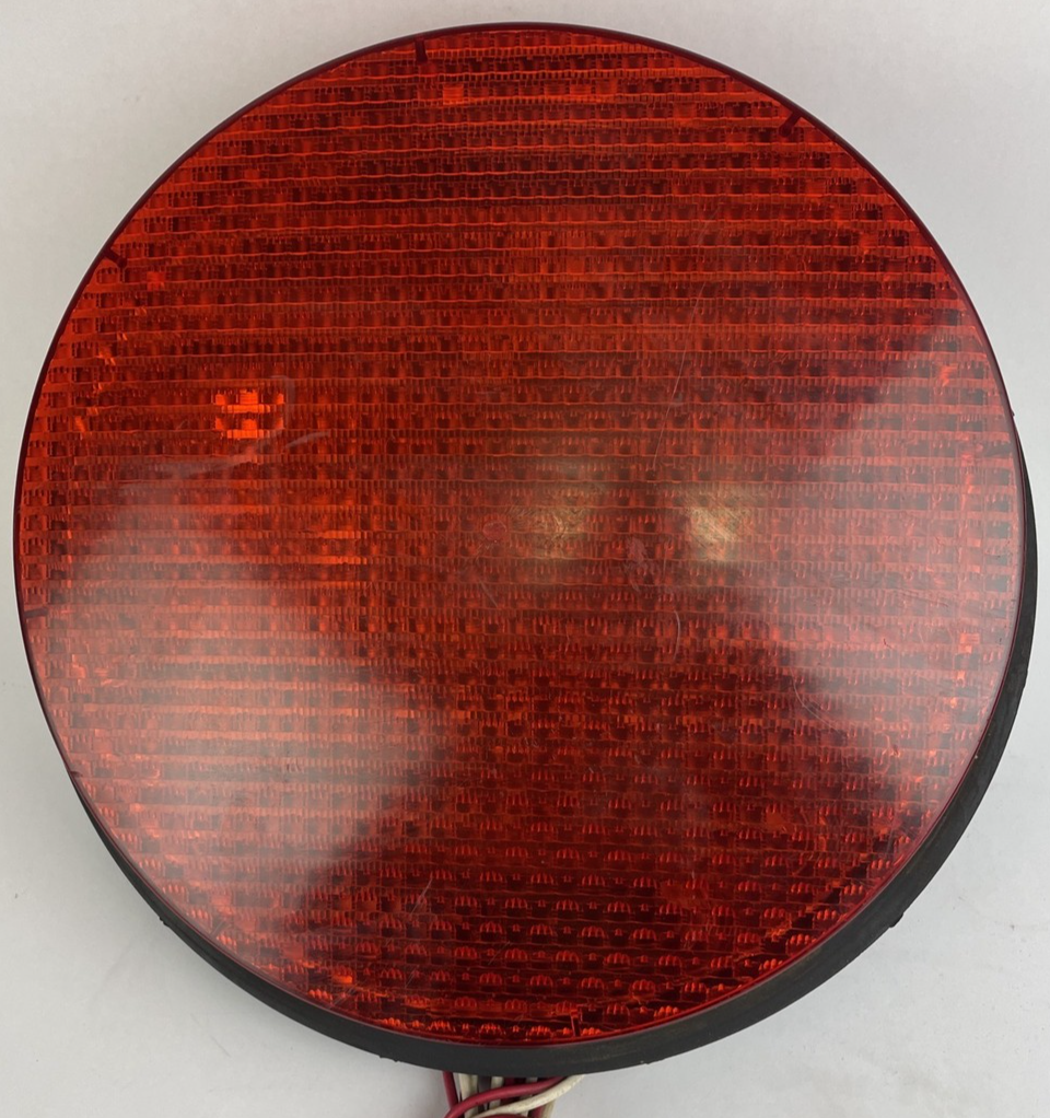 12" General Electric GE RED LED Traffic Light Signal Lens 120V Model DR6 A