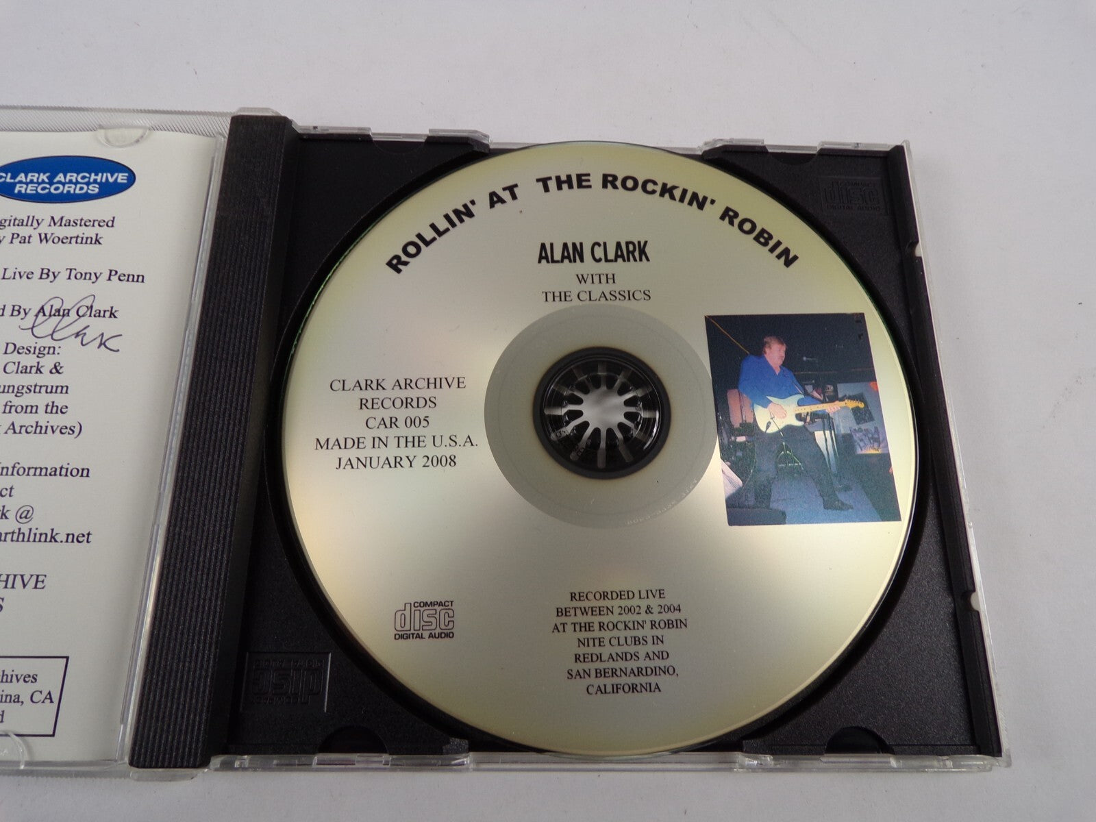 Alan Clark Rollin At The Rockin Robin I Need Your Love Tonight Framed CD#37