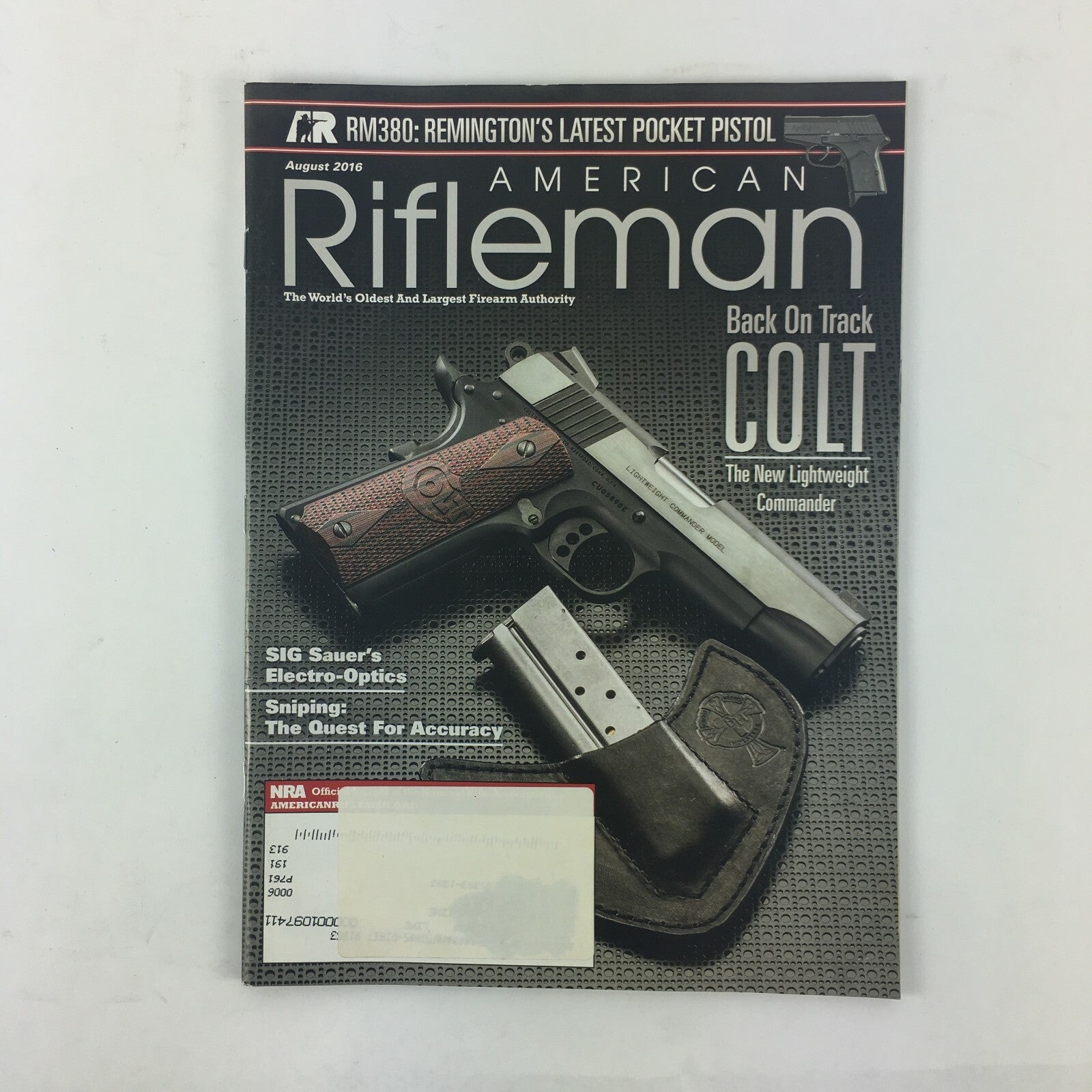 April 2016 American Rifleman Magazine BackOnTrack Colt SIG Sauer's ElectroOptics