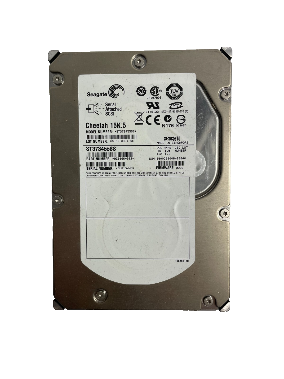 Seagate Cheetah 15K.5 SAS Model ST373455SS 15000RPM Hard Disc Drive Cache 16 MB