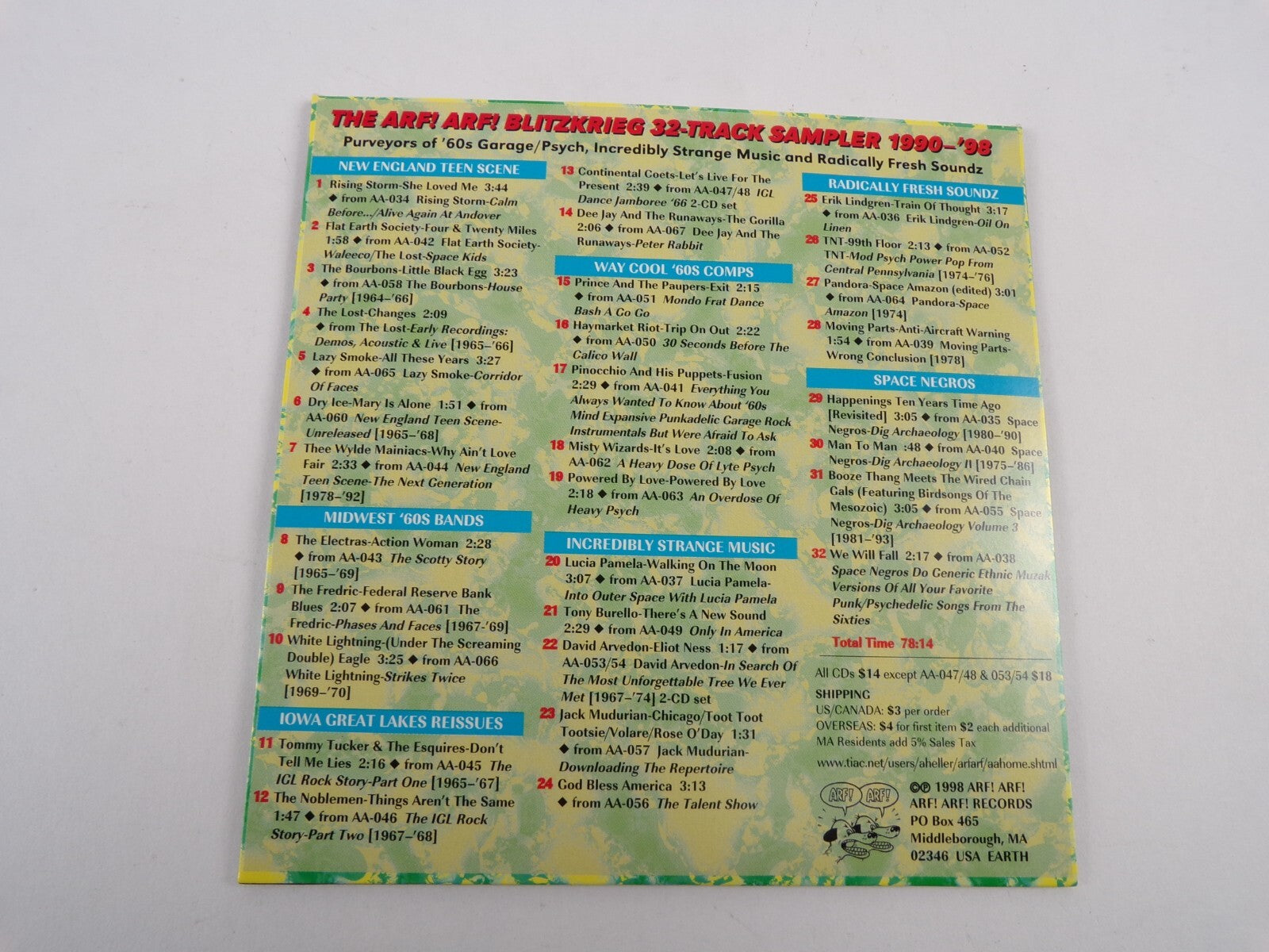 Blitzkrieg 32 Track Sampler Rising Storm She Loved Me The Lost Changes CD#60