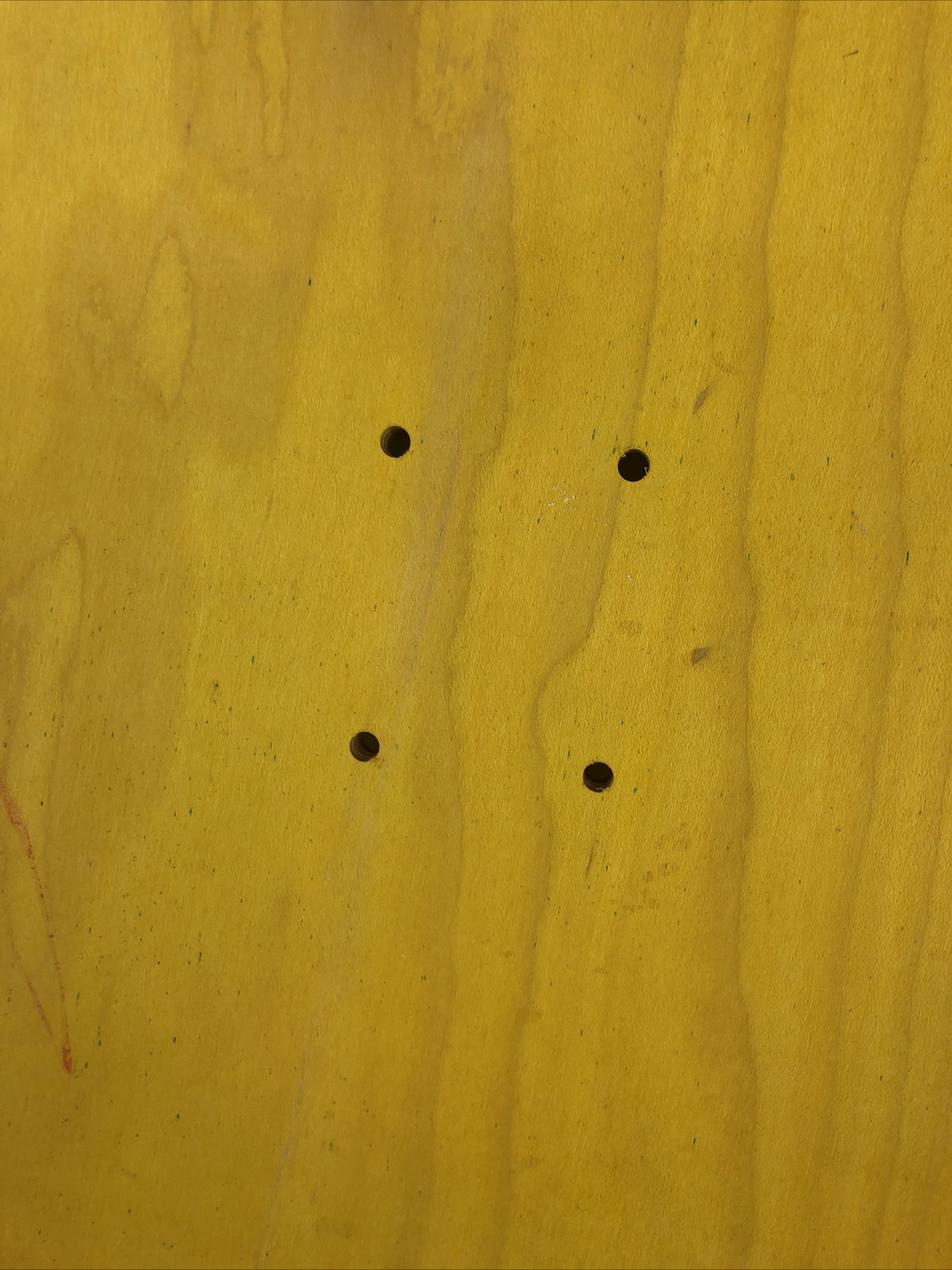 Skateboard Deck Blank Uncut 10" x 34" w 14.25 Wheelbase Pre Drilled Yellow Stain
