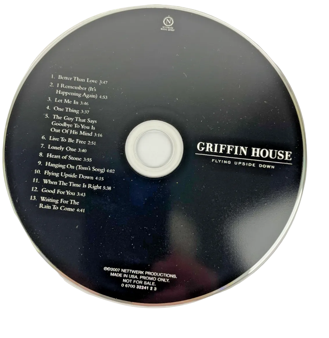 Griffin House Flying Upside Down Digital Audio CD Nettwerk Productions 2007