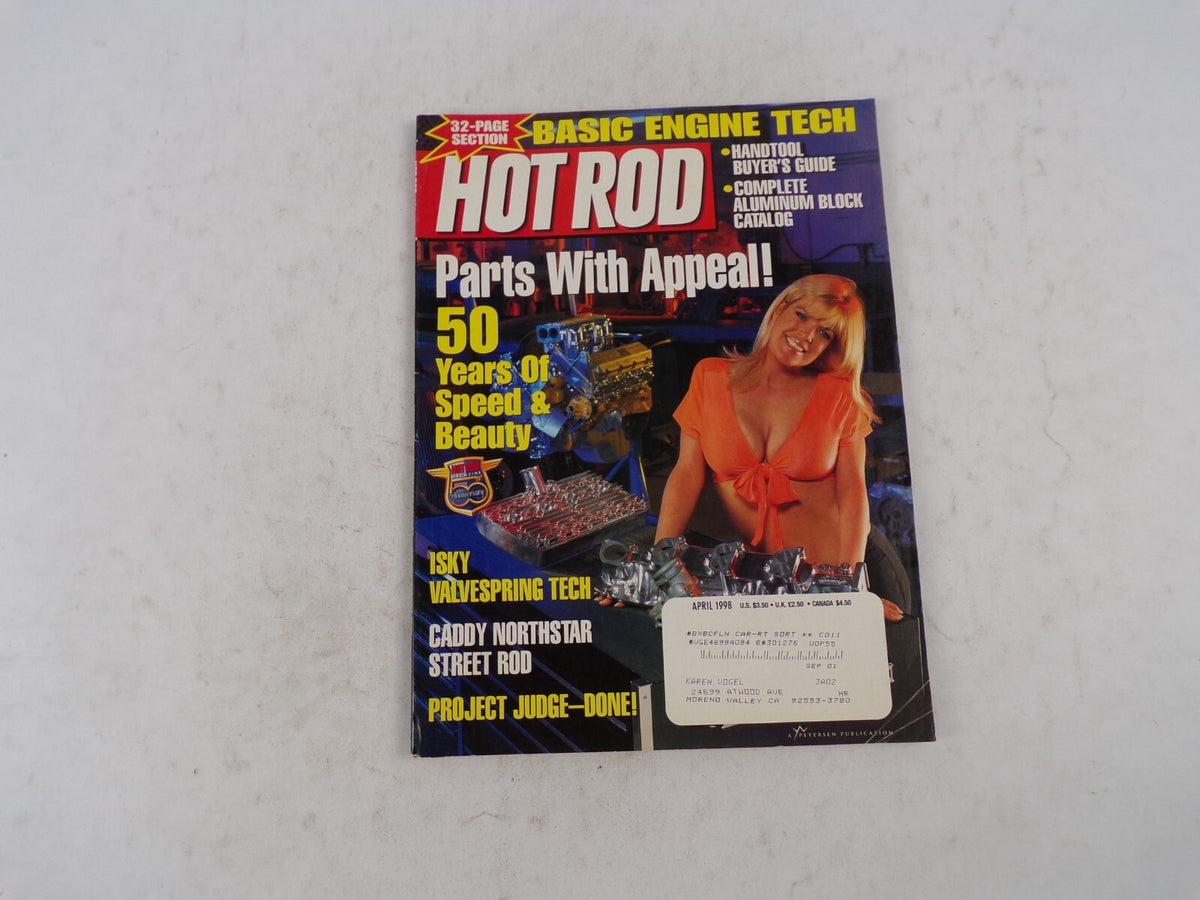 April 1998 Hot RodParts With Appeal! 50 Years Of Speed & Beauty ISKY Valvespring