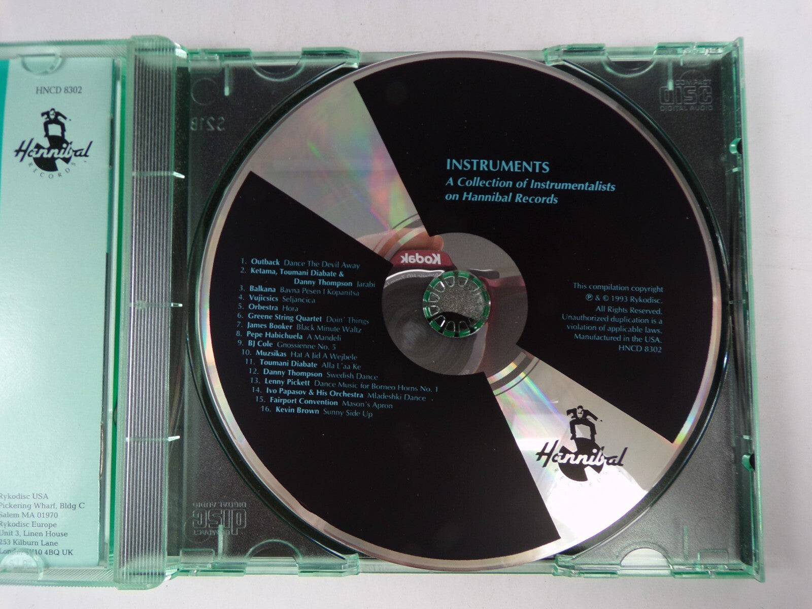 Hannibal Instruments Danny Thompson CD #19