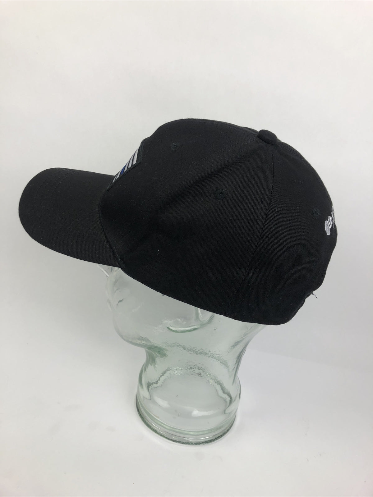 Thin Blue Line Police Hat American Flag Thin Blue Line Headwear Ball Cap, Black