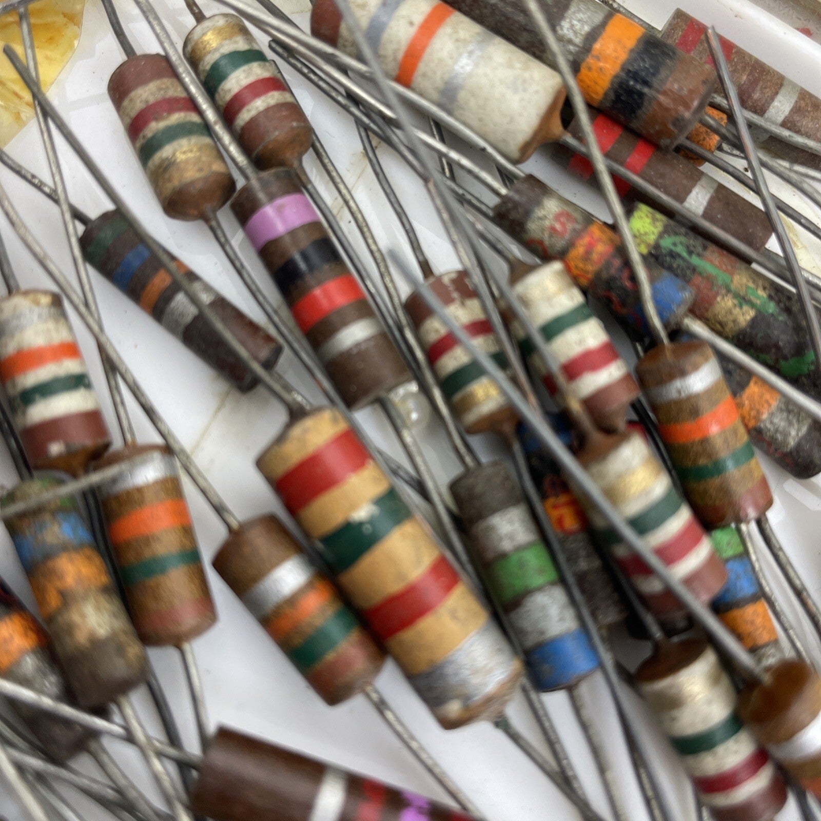 Lot of 2000 + Vintage Resistors Allen-Bradley Carbon Comp, Wirewound, Cement