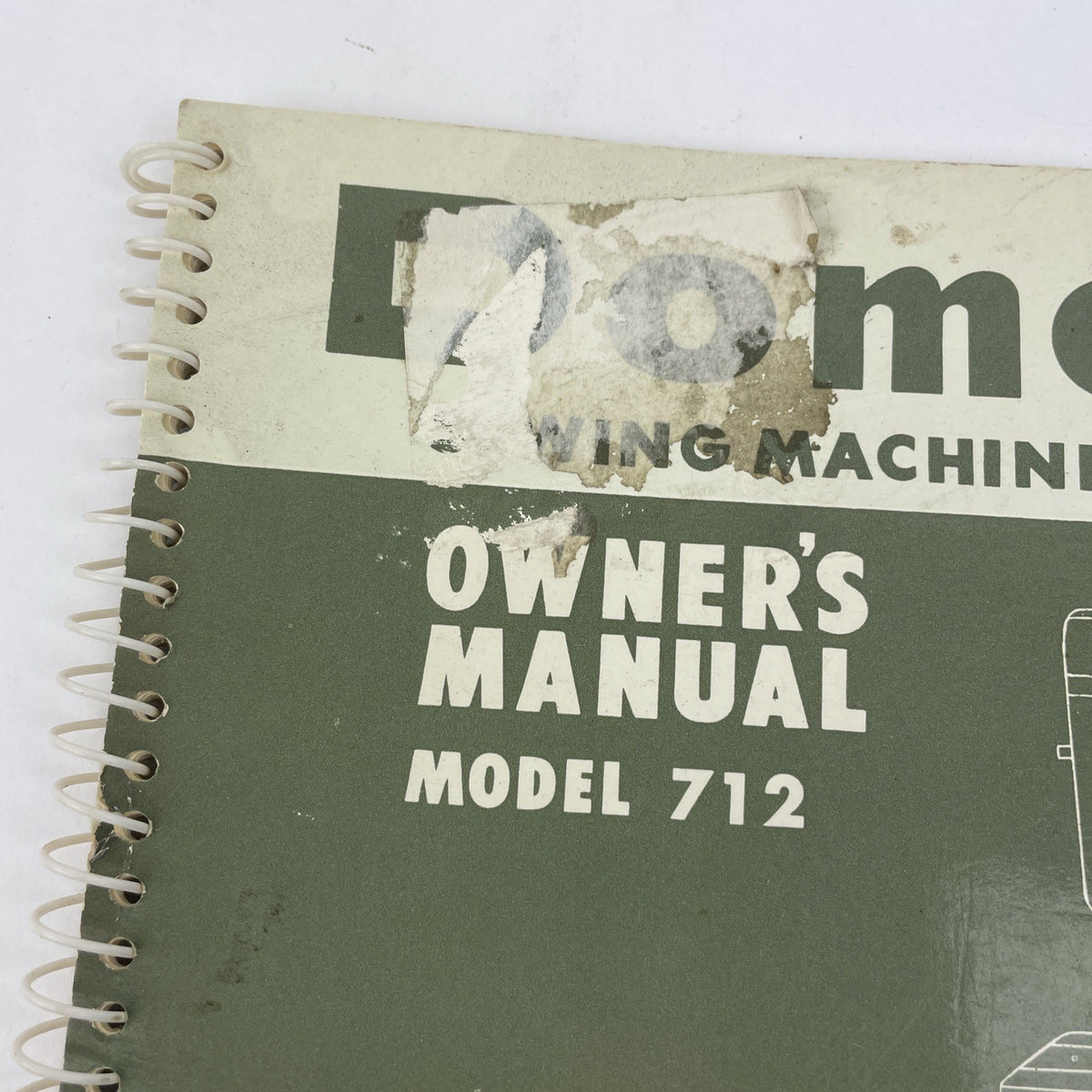 OEM Domestic Model 712 Sewing Machine Owners Instruction Manual - ORIGINAL COPY