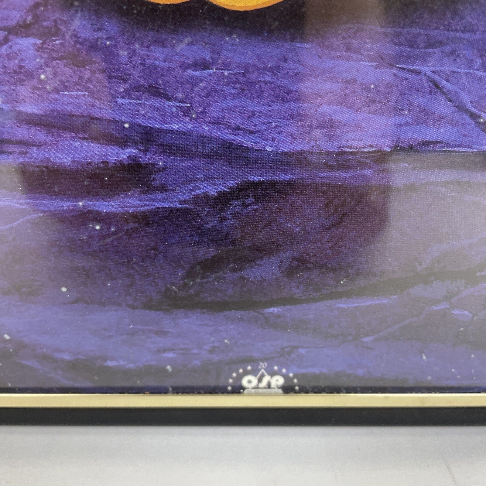 Vtg Framed 1990s Disney The Lion King Poster 16x20" Mufasa Simba Crystal Art