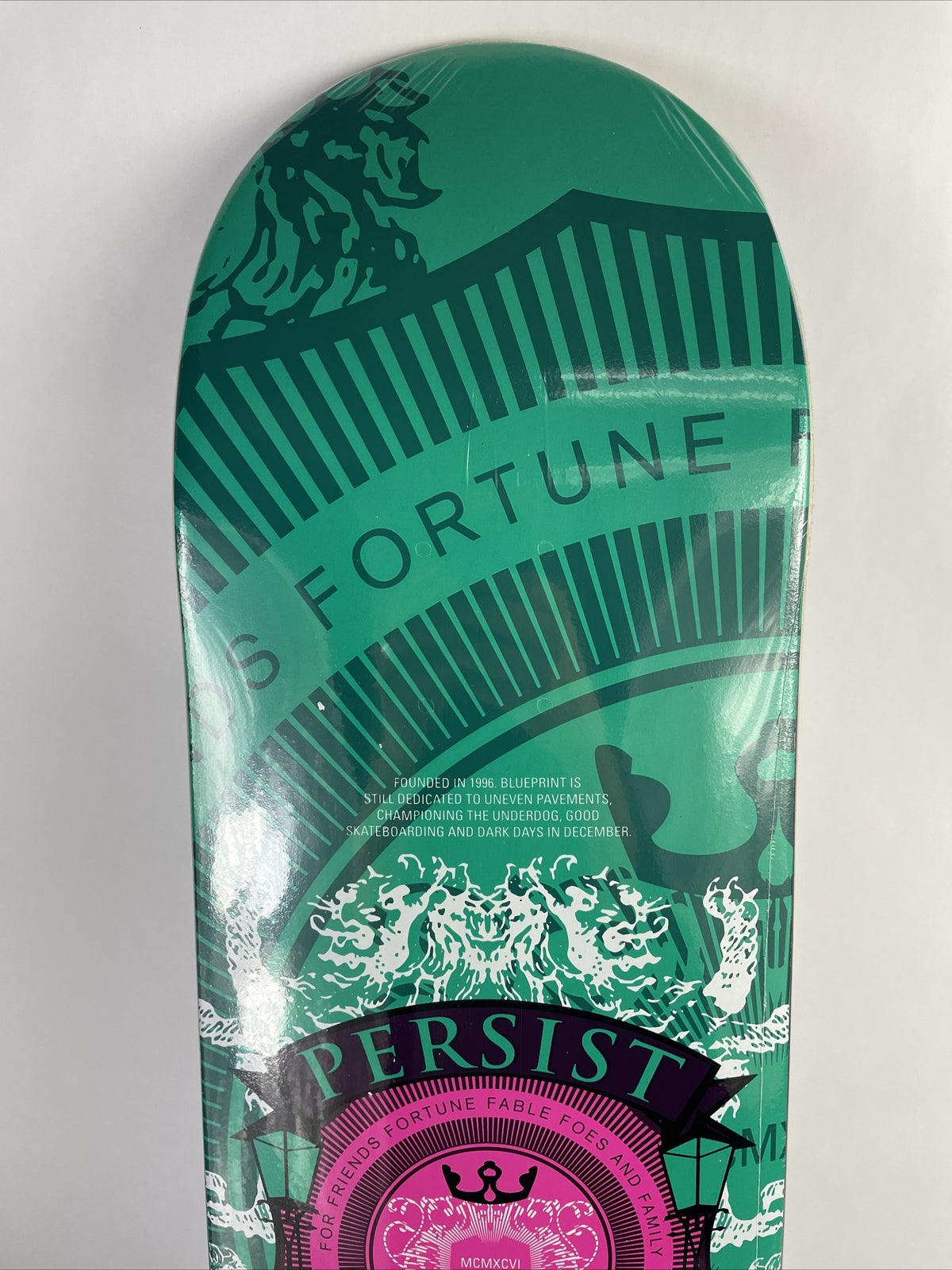 BLUEPRINT skateboards deck 8.5" RARE quality Courage Color Green