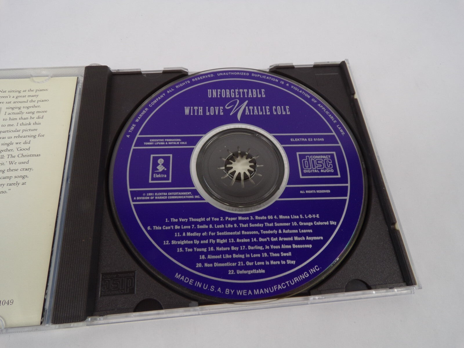 Unforgetable With Love Natalie Cole The Very Thought Of You Paper Moon CD#63