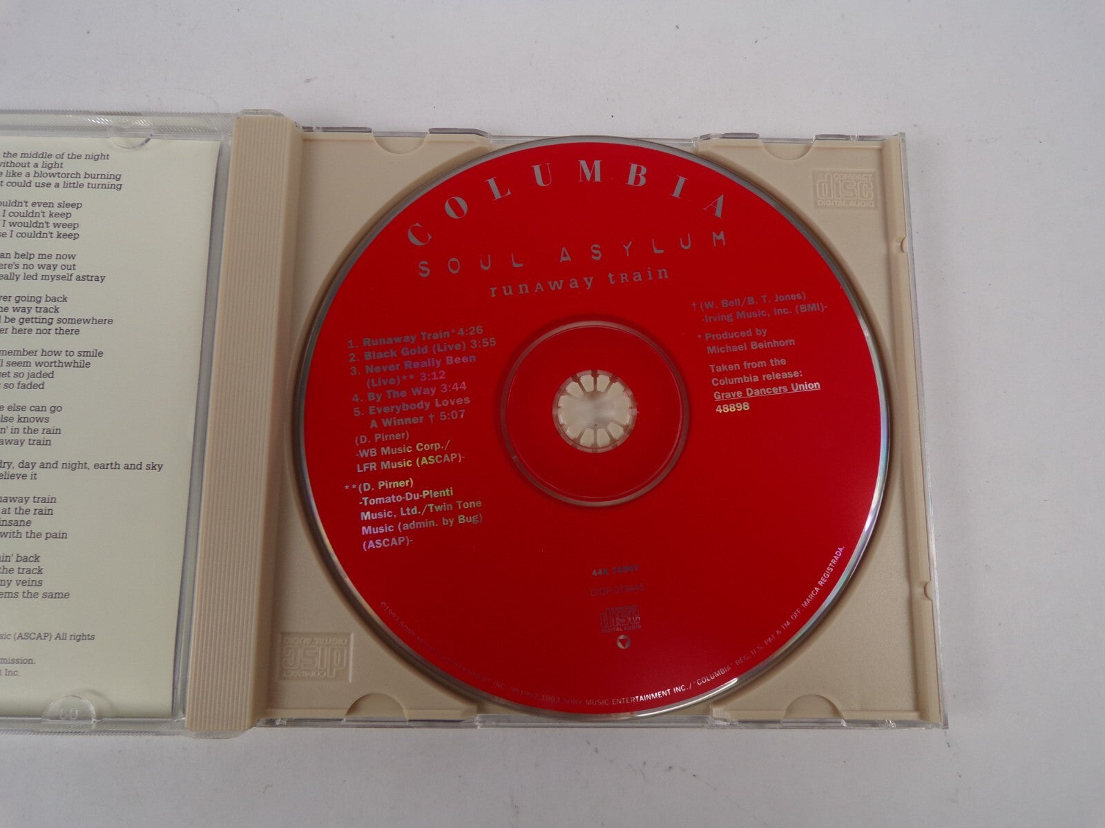 Soul Asylum Run Away Train Never Really Been By The Way Black Gold CD#39
