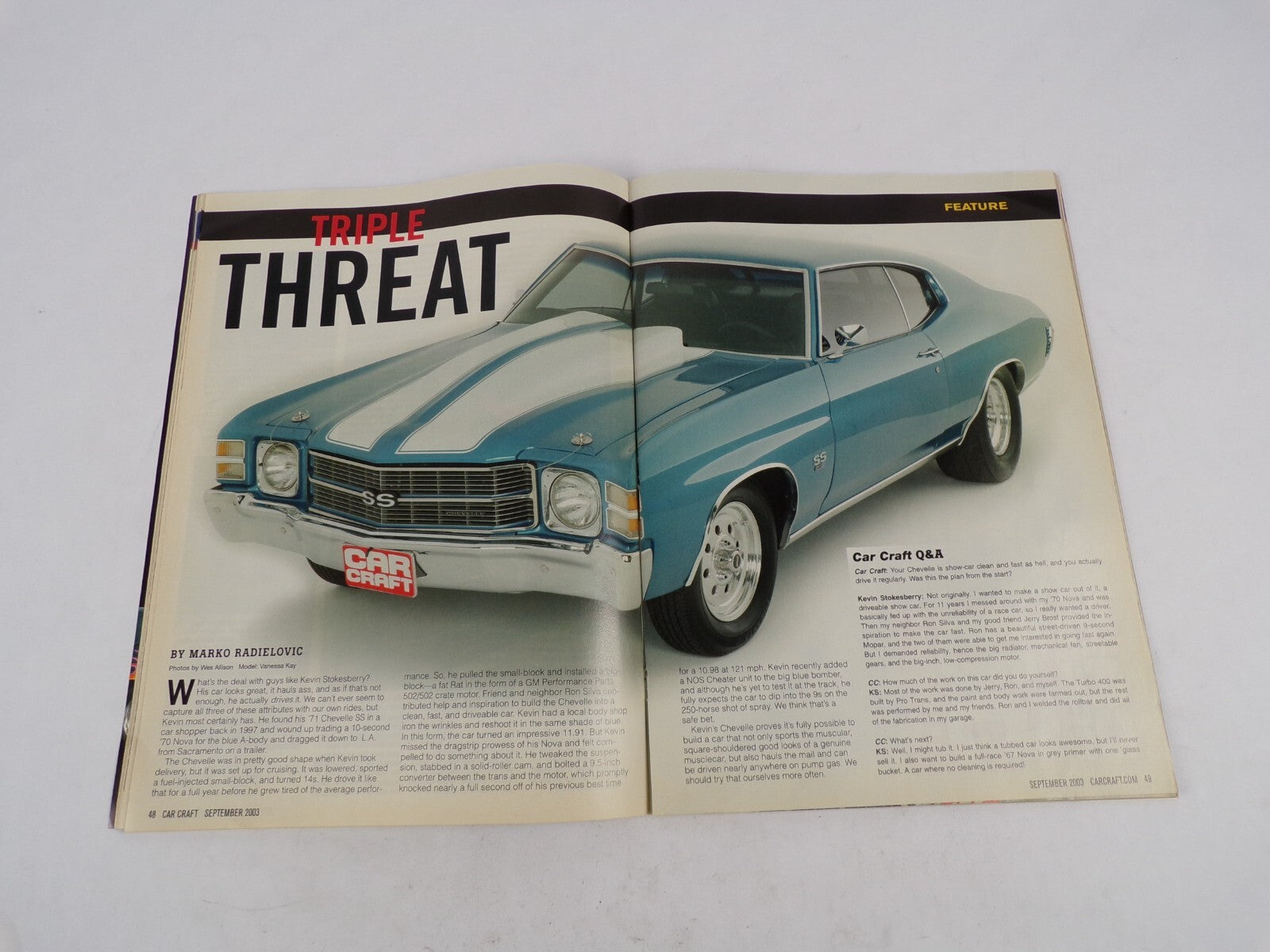 September 2003 Car Craft Spectacular Bolt Ons! Chevy 454 Hop Up GM LS1 Secrets