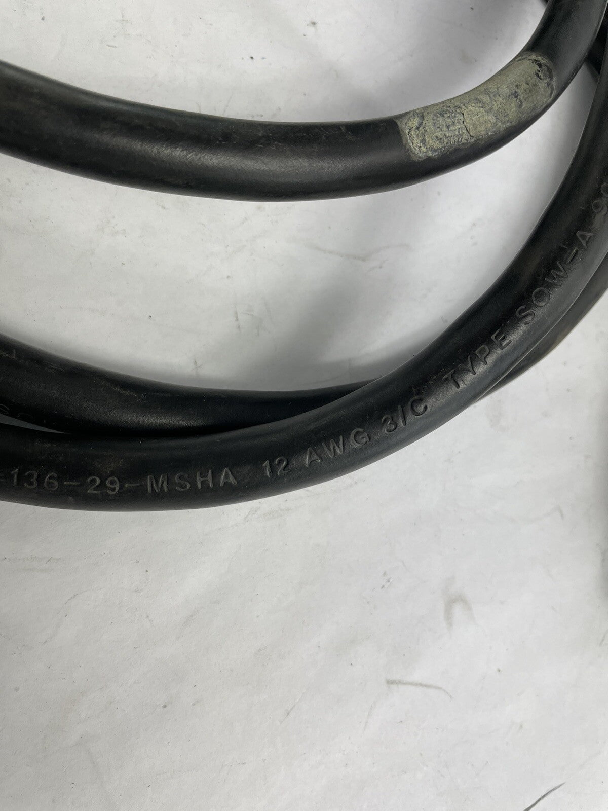 A.I.W Corp P-136-29-MSHA 12AWG 4 Cond SOOW 600V Black Portable Cord 20'