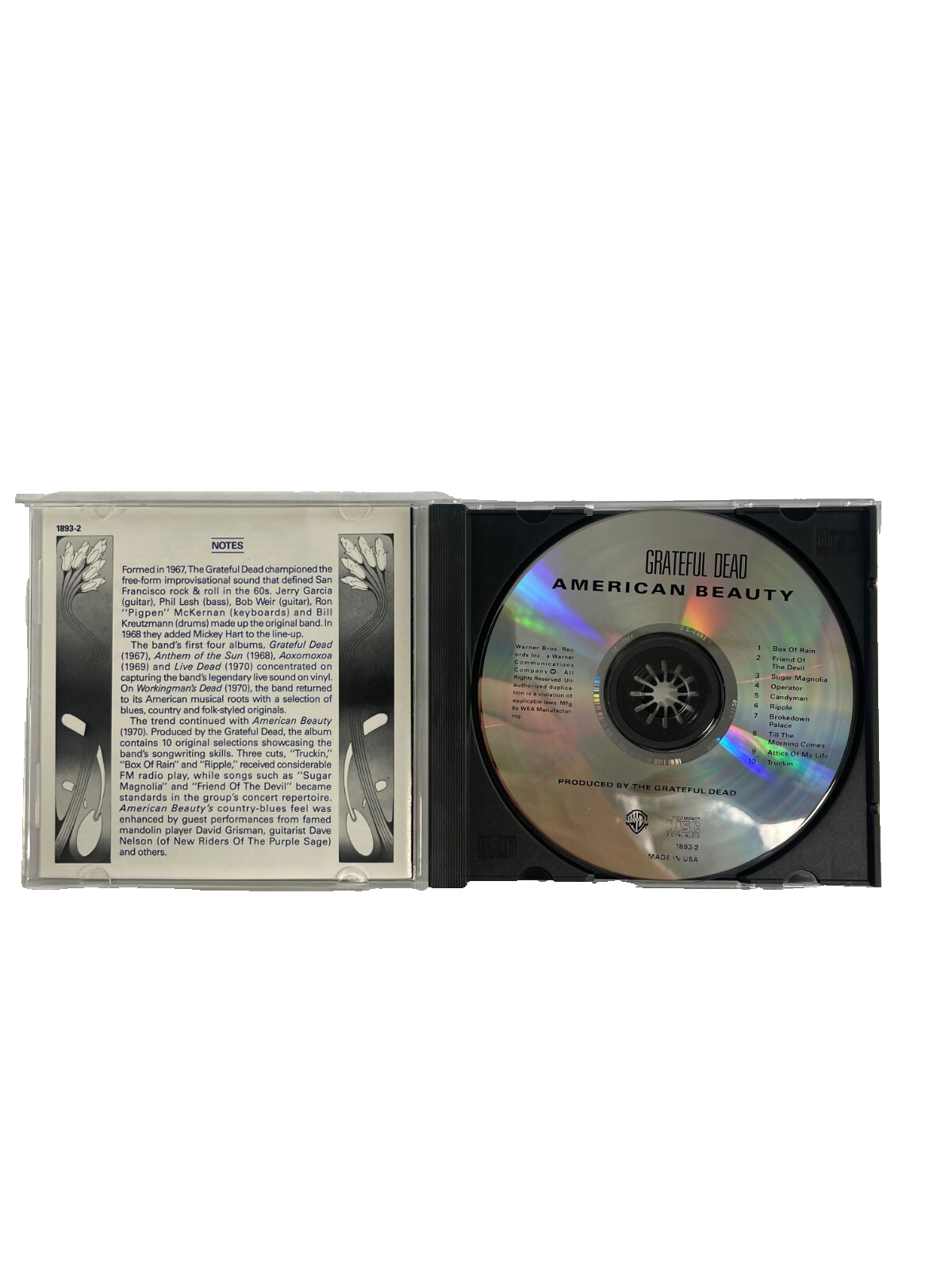 Grateful Dead American Beauty Box Of Rain Friend Of The Devil Operator CD#10