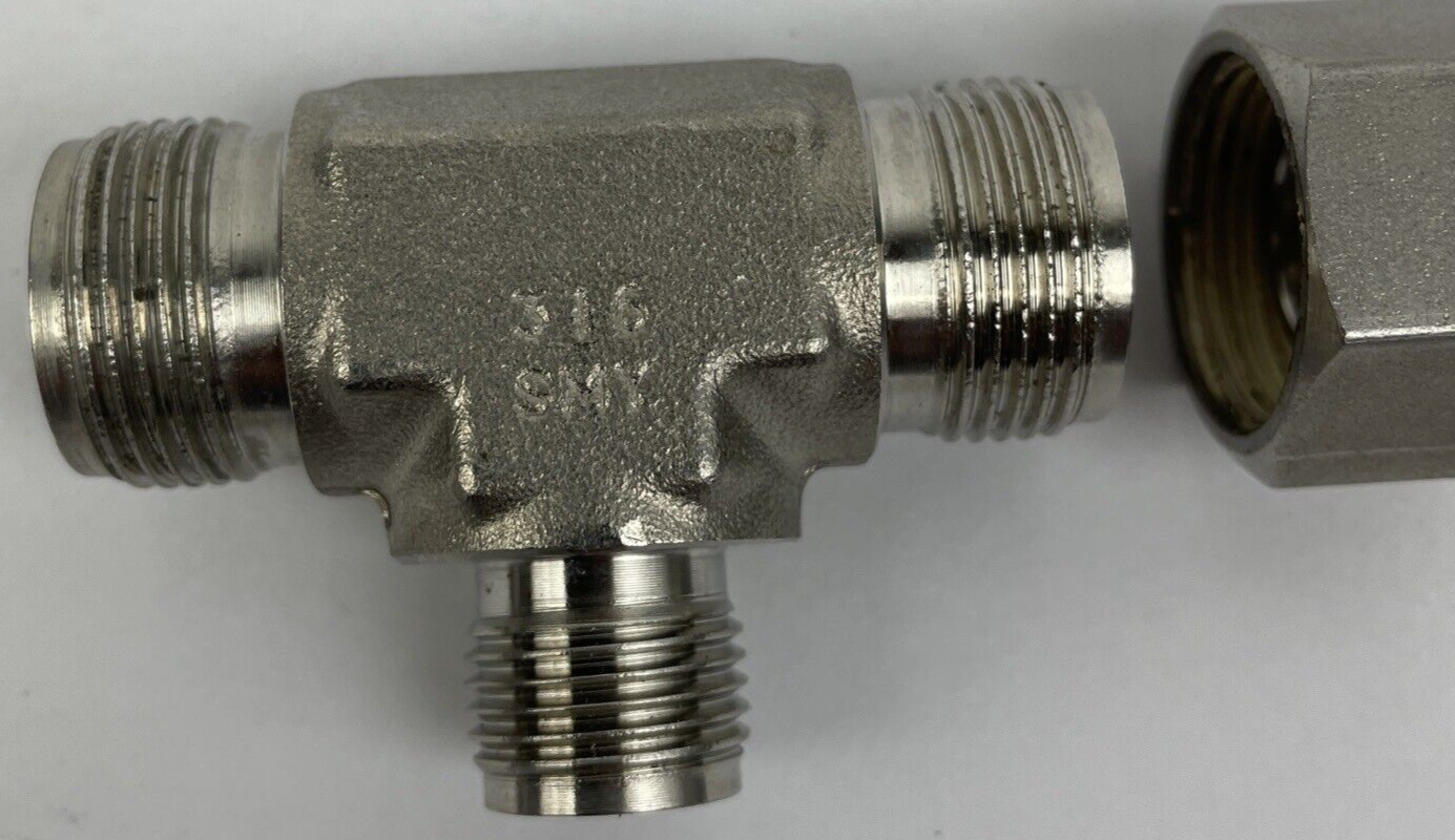 OEM Swagelok T Tee Fitting 316 SMY with One End Cap Stainless Steel