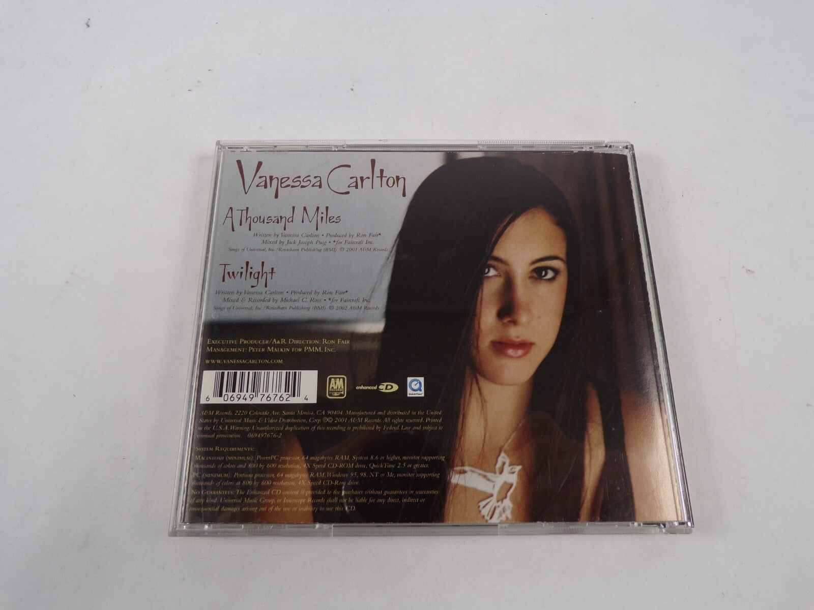 Vanessa Carlton A Thousand Miles Twilight Written By Vanessa Carlton CD #40