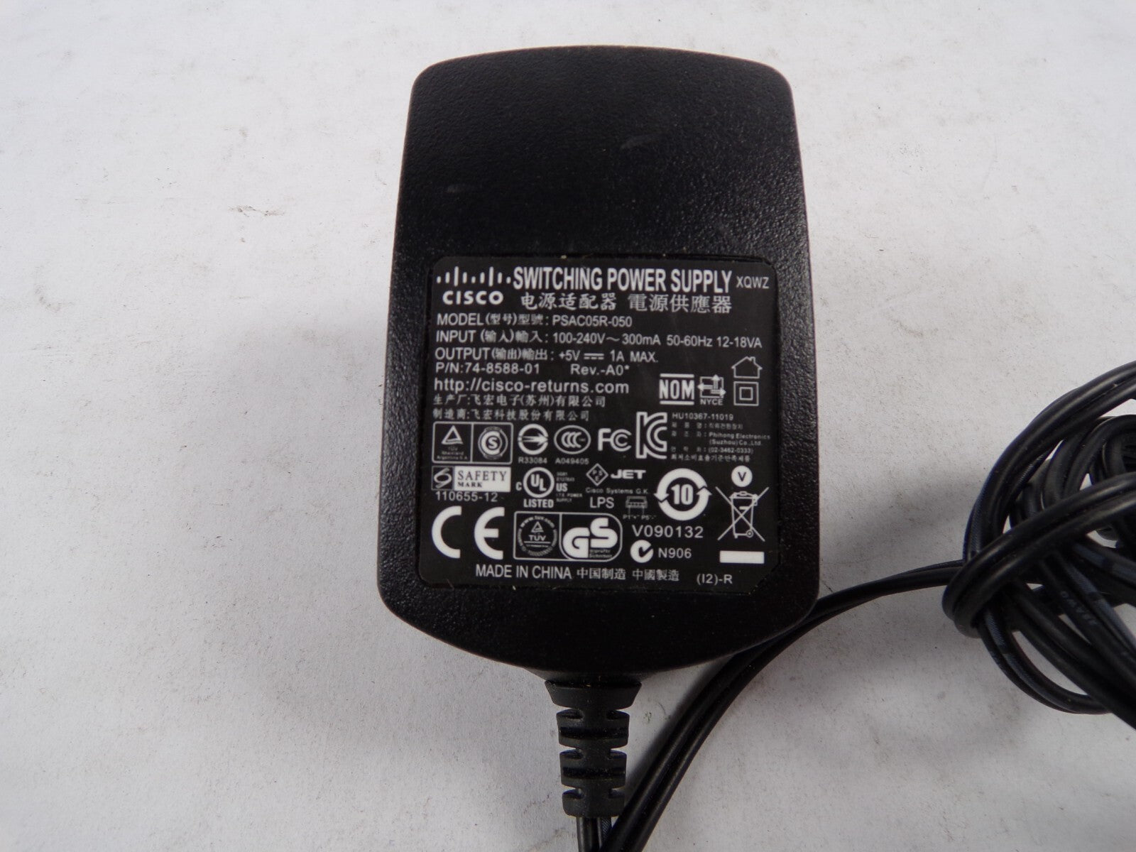 Geniune CISCO AC Adapter PSAC05R-050 Output 5 V 1 A Power Supply Adapter A56