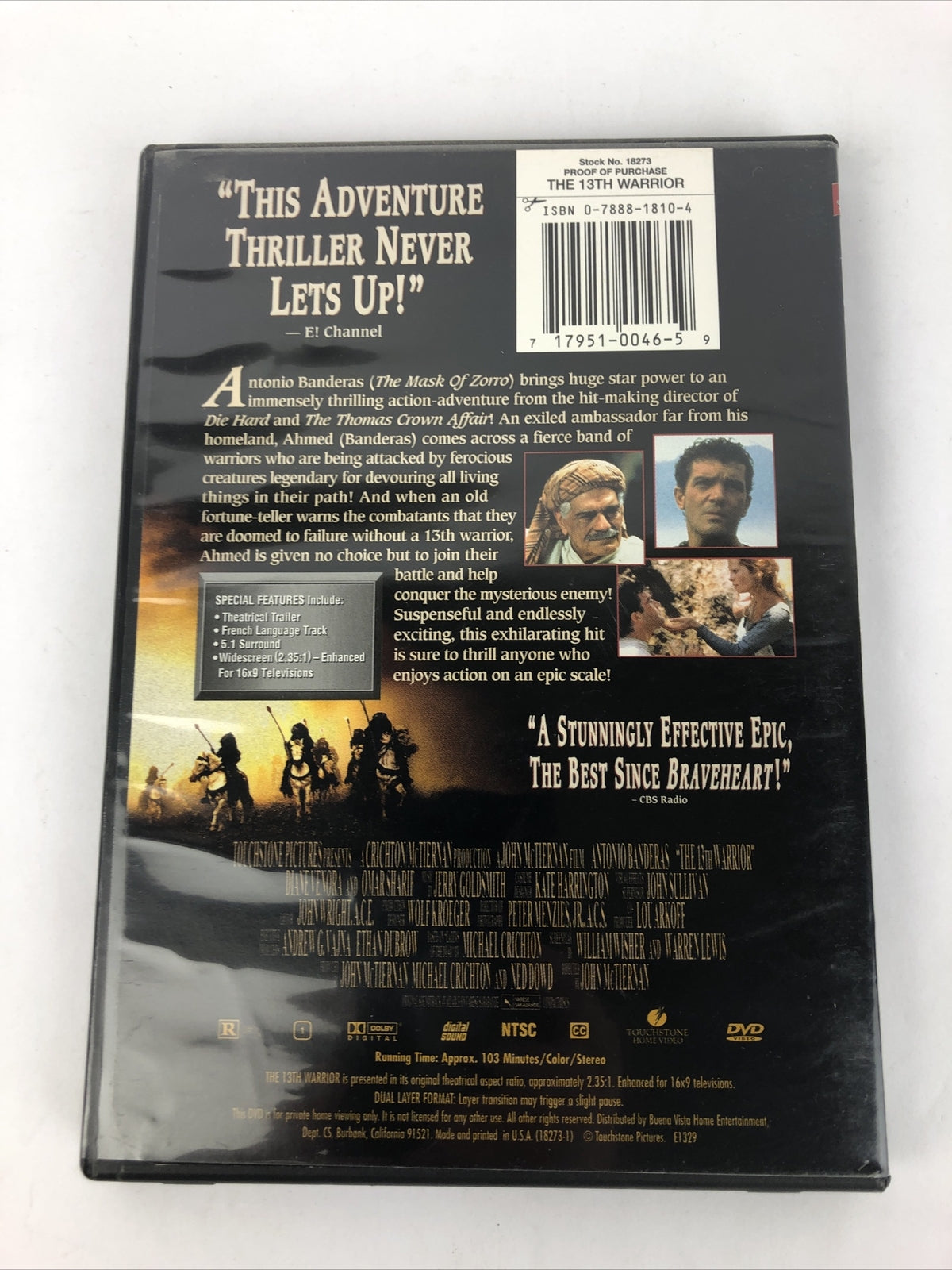 The 13th Warrior DVD Antonio Banderas VGC - Free Shipping