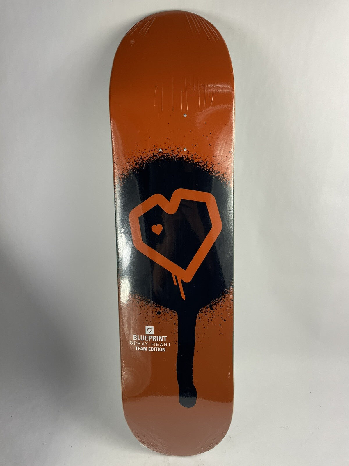 BLUEPRINT skateboards deck 8” RARE quality Spray Heart Orange OG
