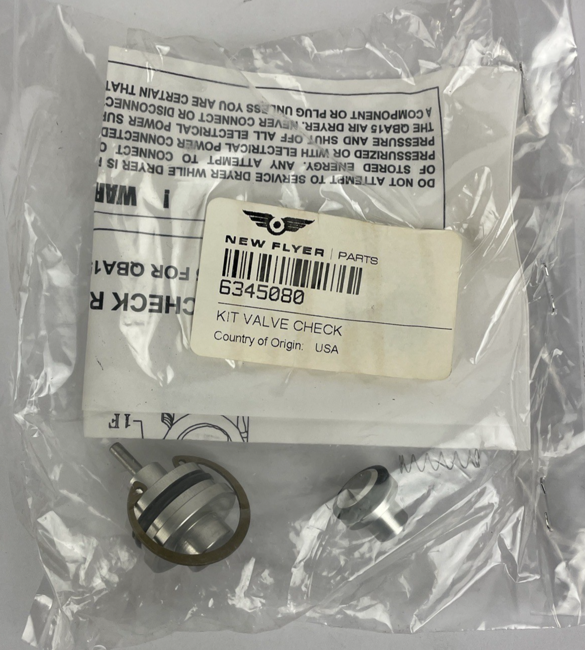 NF QBA15 Graham-White MFG 9-36 Volt Dc Air Dryer Solid Check Valve Repair Kit