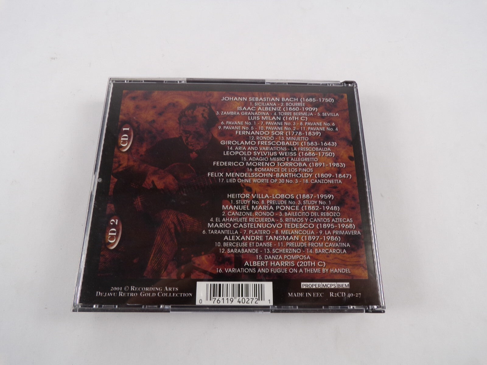 2 Cd Deluxe Editin Andres Segovia 20 Page Booklet With Rare Photographs GoldCD#2