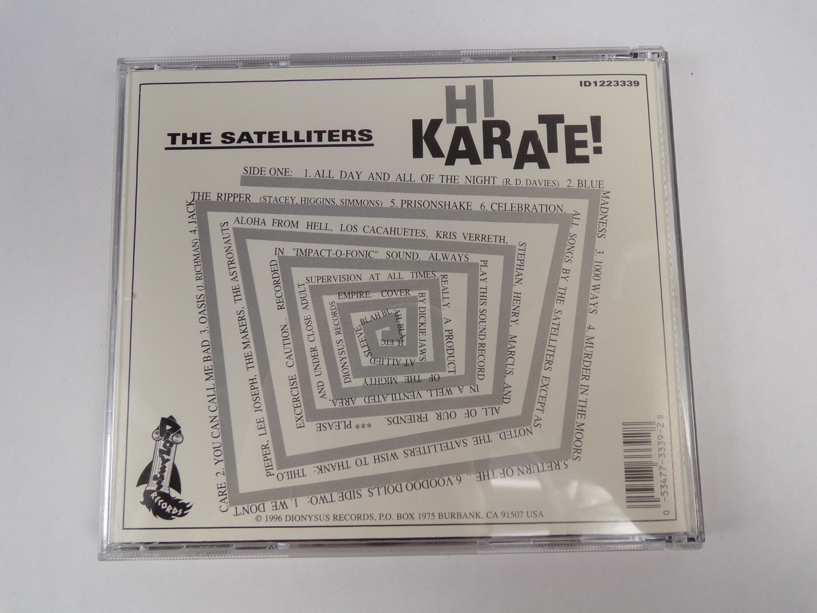 Hi Karate The Satelliters All Day and All of the Night Impact O Fonic CD #13