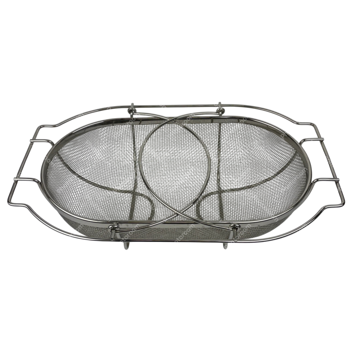 Professional Chef Over The Sink Stainless Steel Oval Fine Mesh Colander Strainer