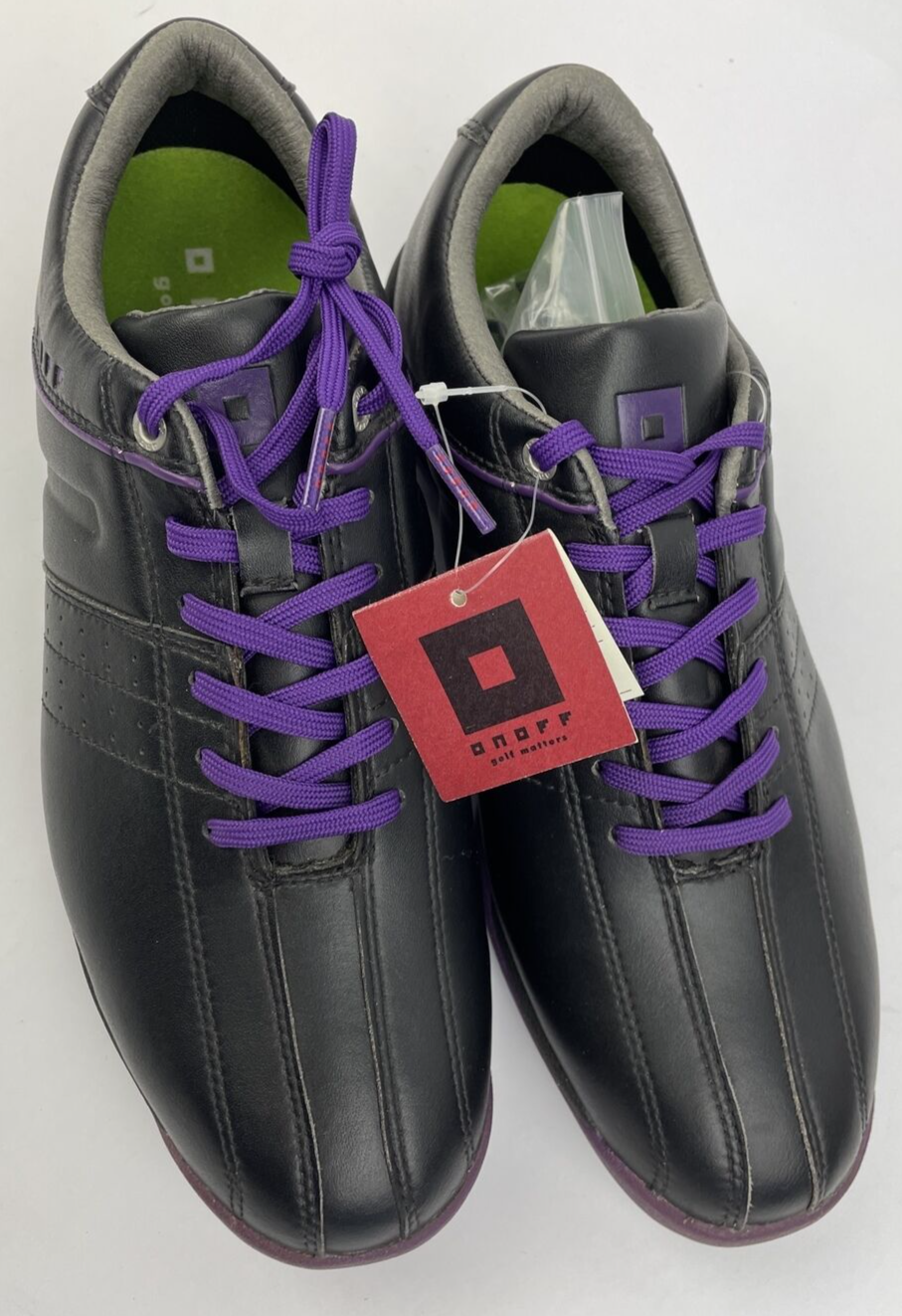 ONOFF Hard Spike Golf Shoes OS7114 black purple size 24.5 US 8 rare golf footwear
