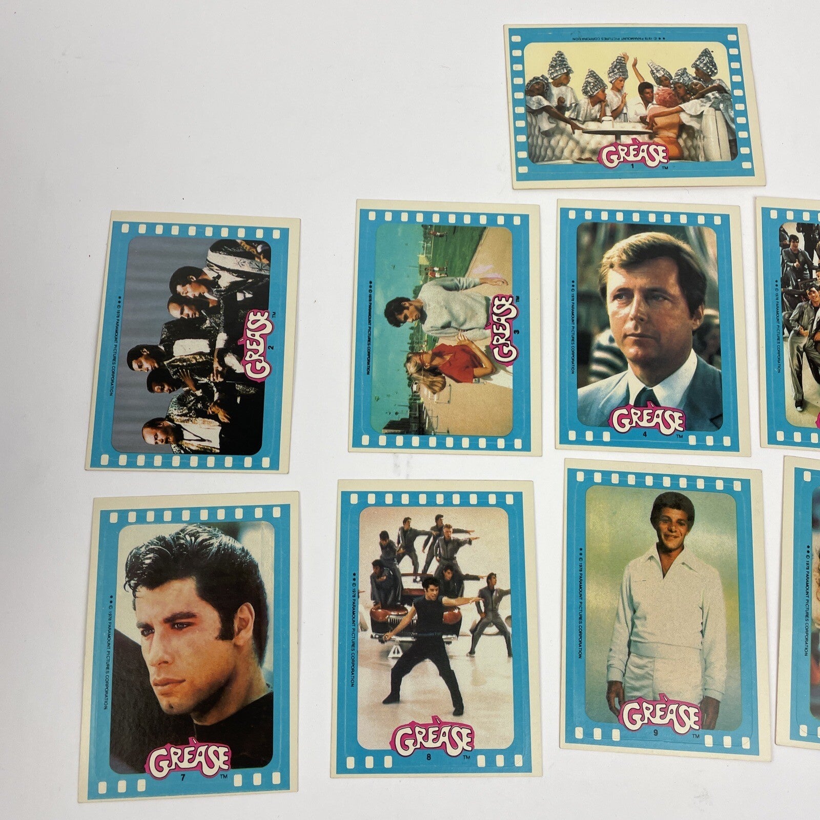 1978 Topps GREASE Movie Series 1 Trading Card Complete Set 1-66 w 11 Stickers