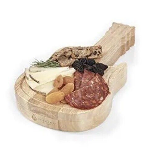 Guitar Cheese Board & Knife Set, Novelty Charcuterie Board Set w Cheese Knives