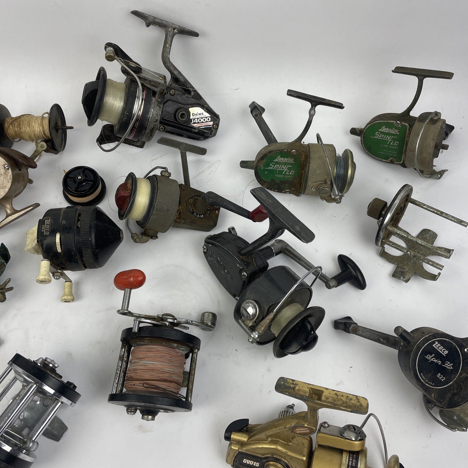 10 + Vintage Bait Cast Conventional Spinning Fresh Salt Reels For Parts Repair