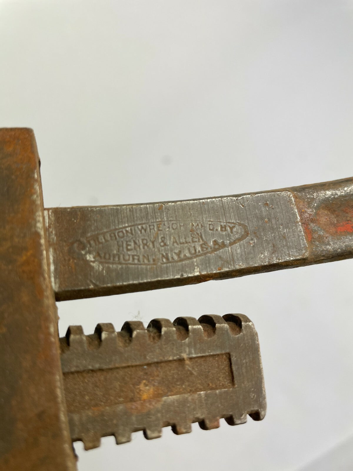 Henry and Allen heavy duty iron straight pipe plumbing wrench tool