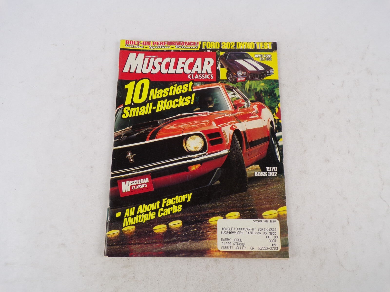October 1982 Muscle Car 10 Nastiest Small Blocks ! Ford 302 Dyno Test Bolt - On
