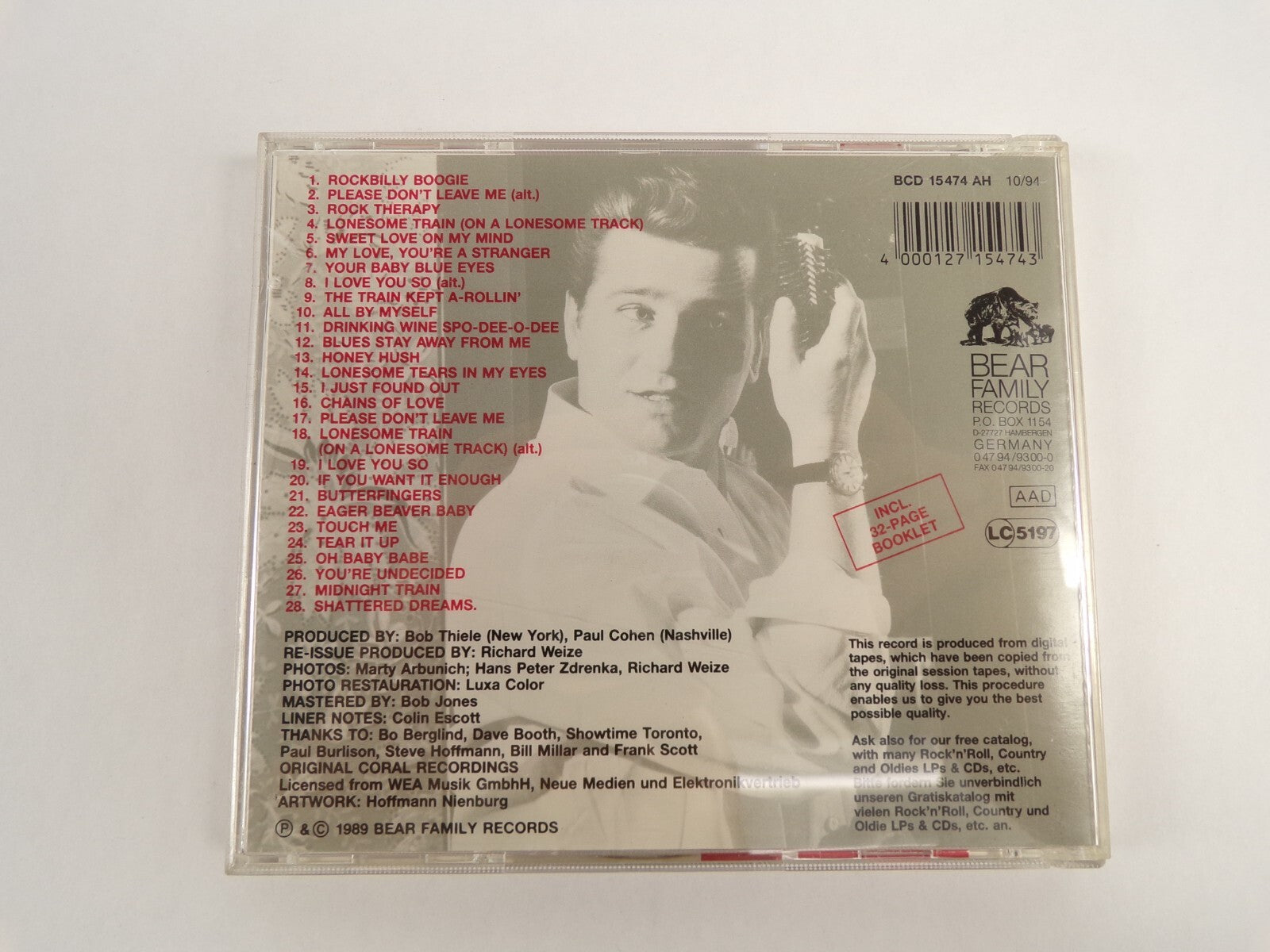 Johnny Burnette Pochlrilly Boogie Rockbilly Boogie Rock TherapyCD#50