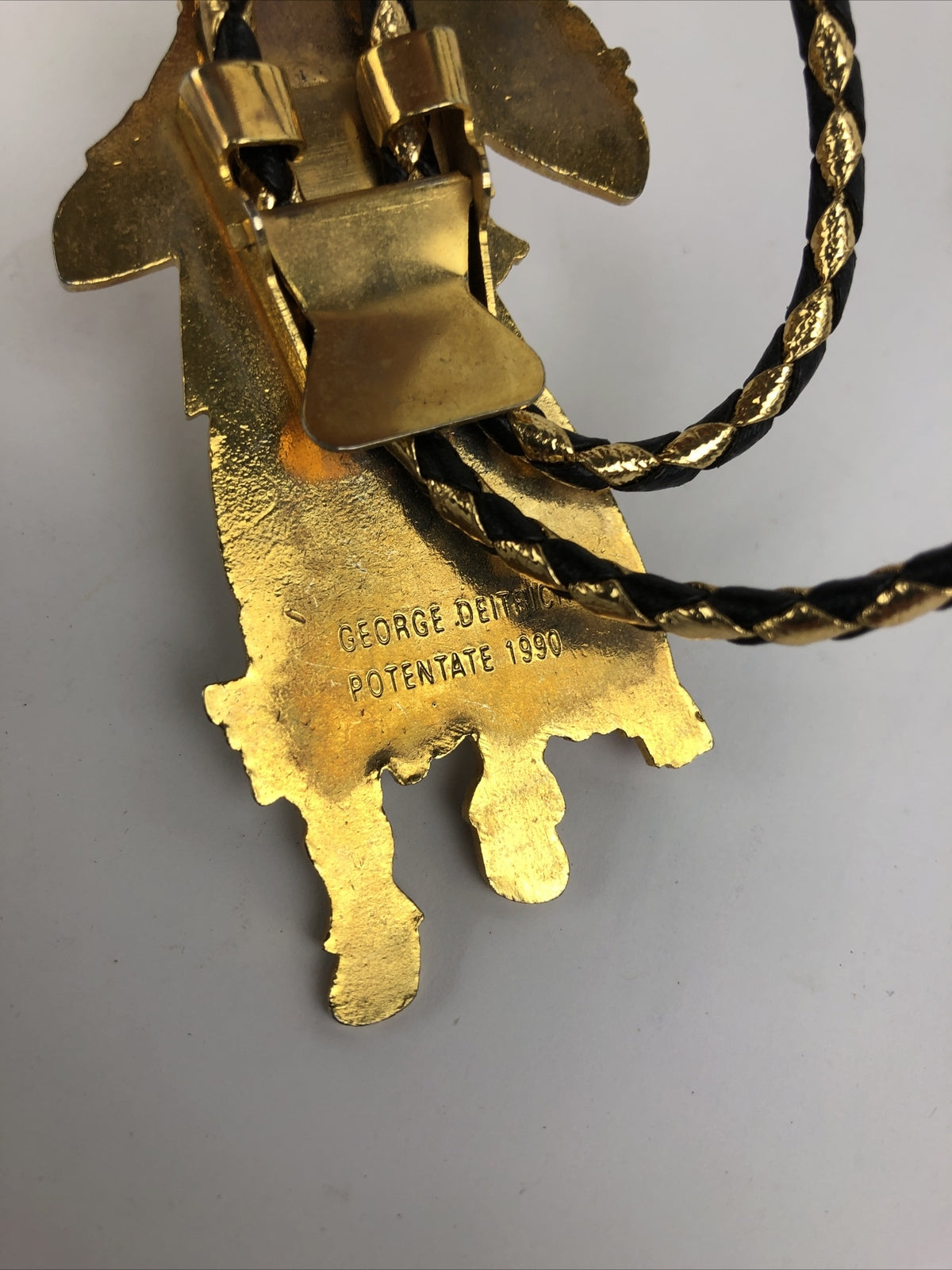 Masonic Shriners El Bekal George Deitrich Potentate 1990 Bolo Tie California