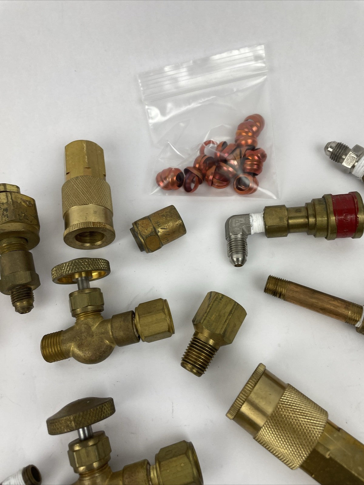 Campbell Hausfeld brass couplers ball valves connections lot steampunk