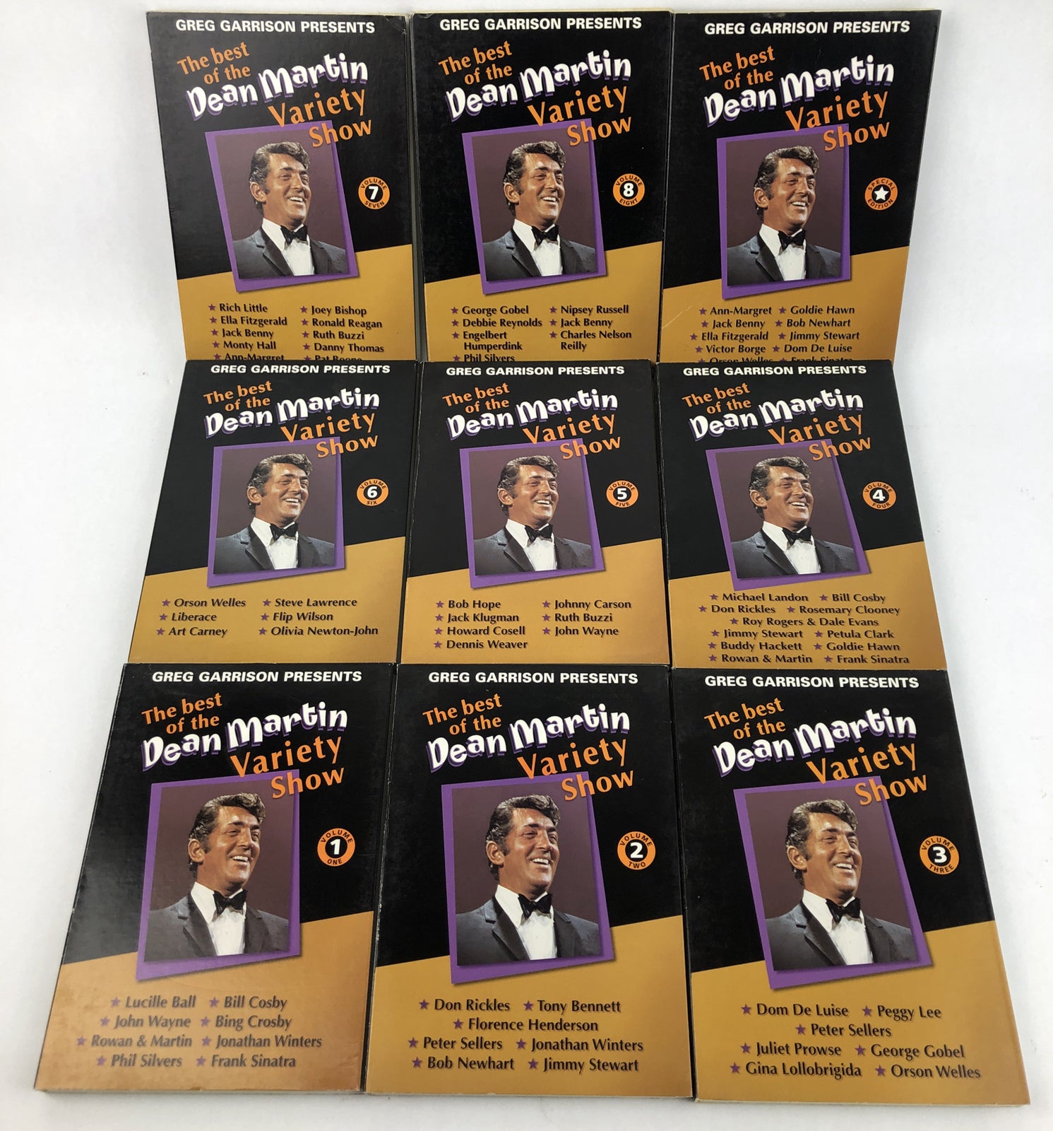 9 x The Best of the Dean Martin Variety Show DVD Set 1,2,3,4,5,6,7,8, SE