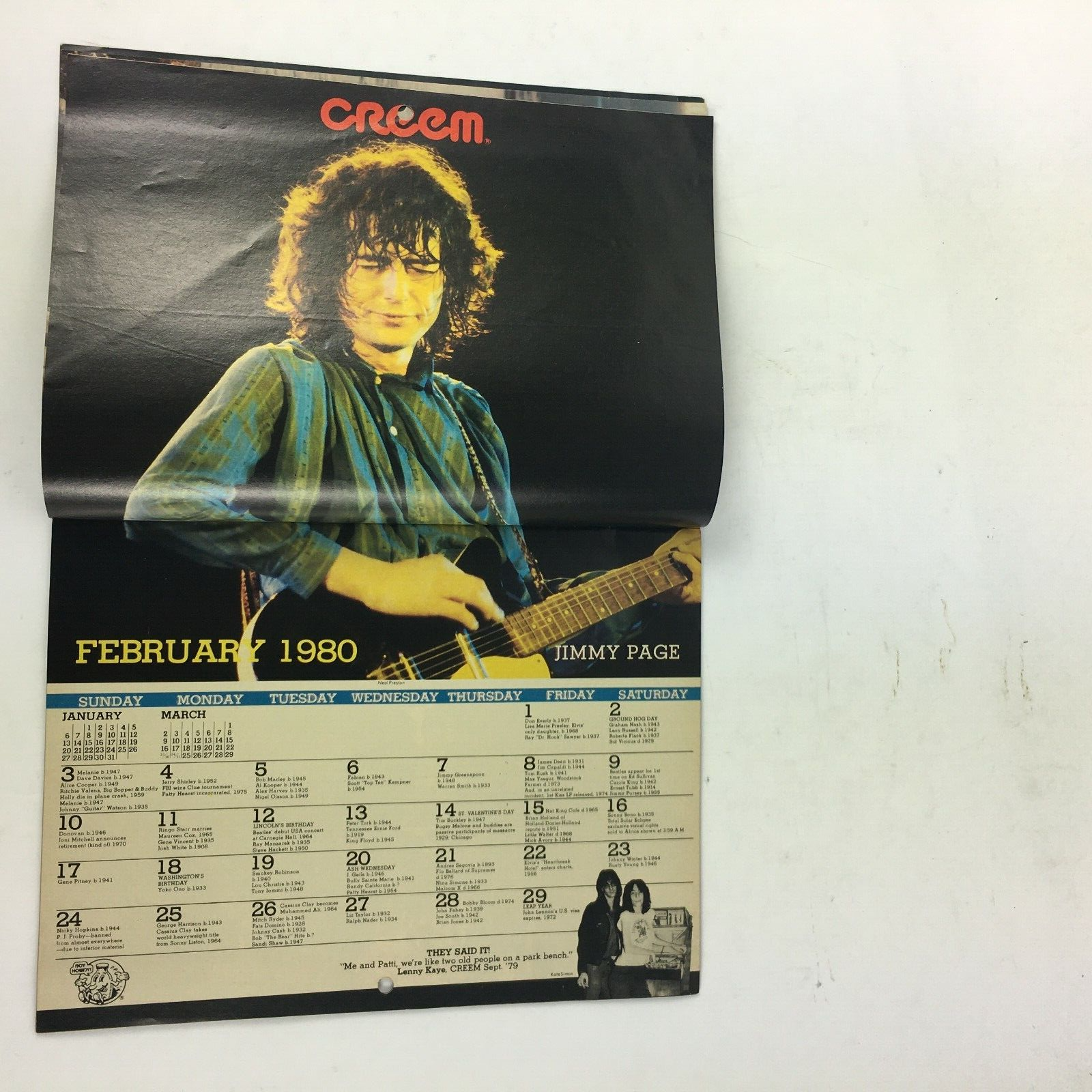 February 1980 Rock Faces the 80's Rock History Date Book Future Shock! JimmyPage